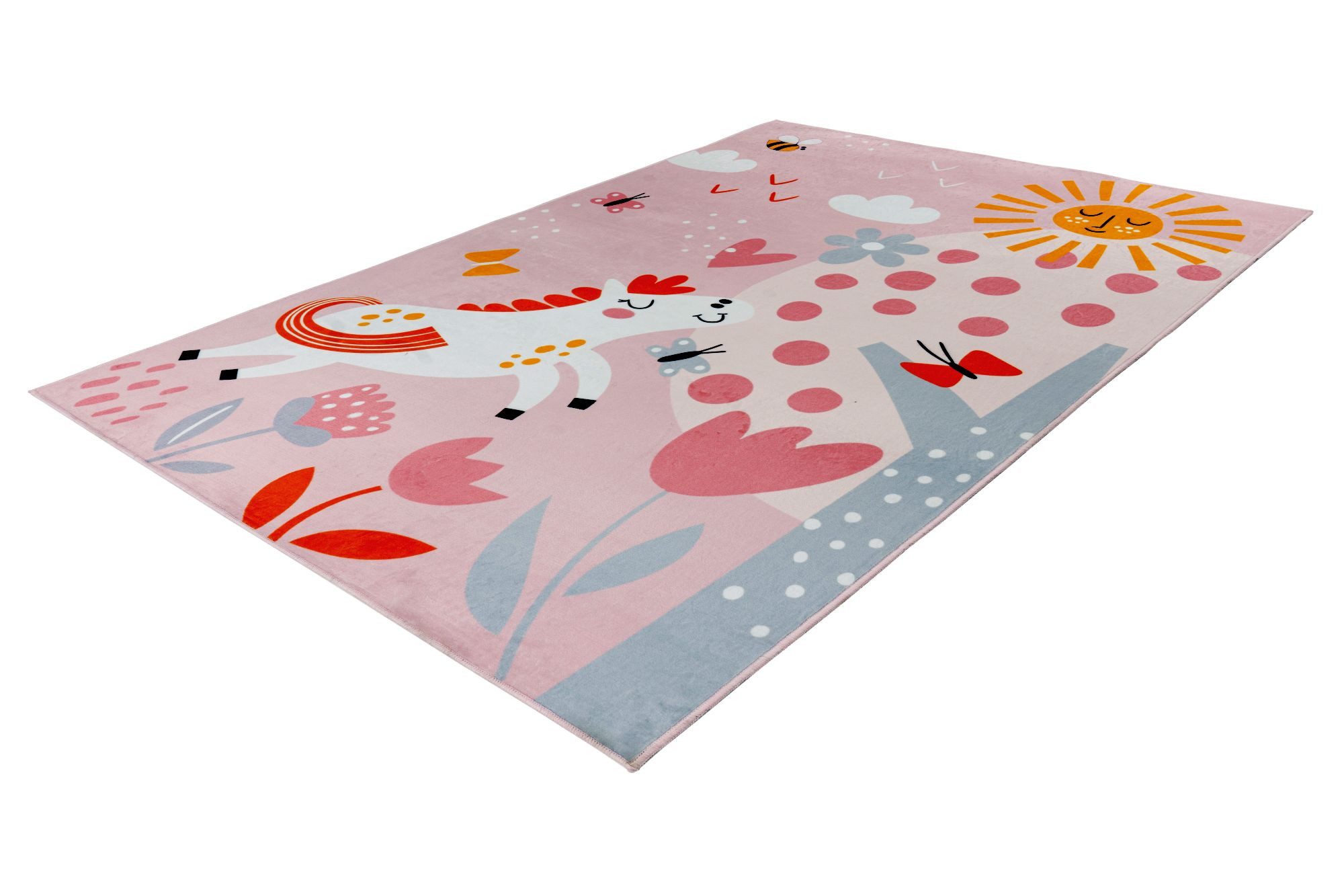 Kayoom Kinderteppich Wonder 126, rechteckig, Höhe: 8 mm, Kurzflor, Vegan, Fußbodenheizungsgeeignet