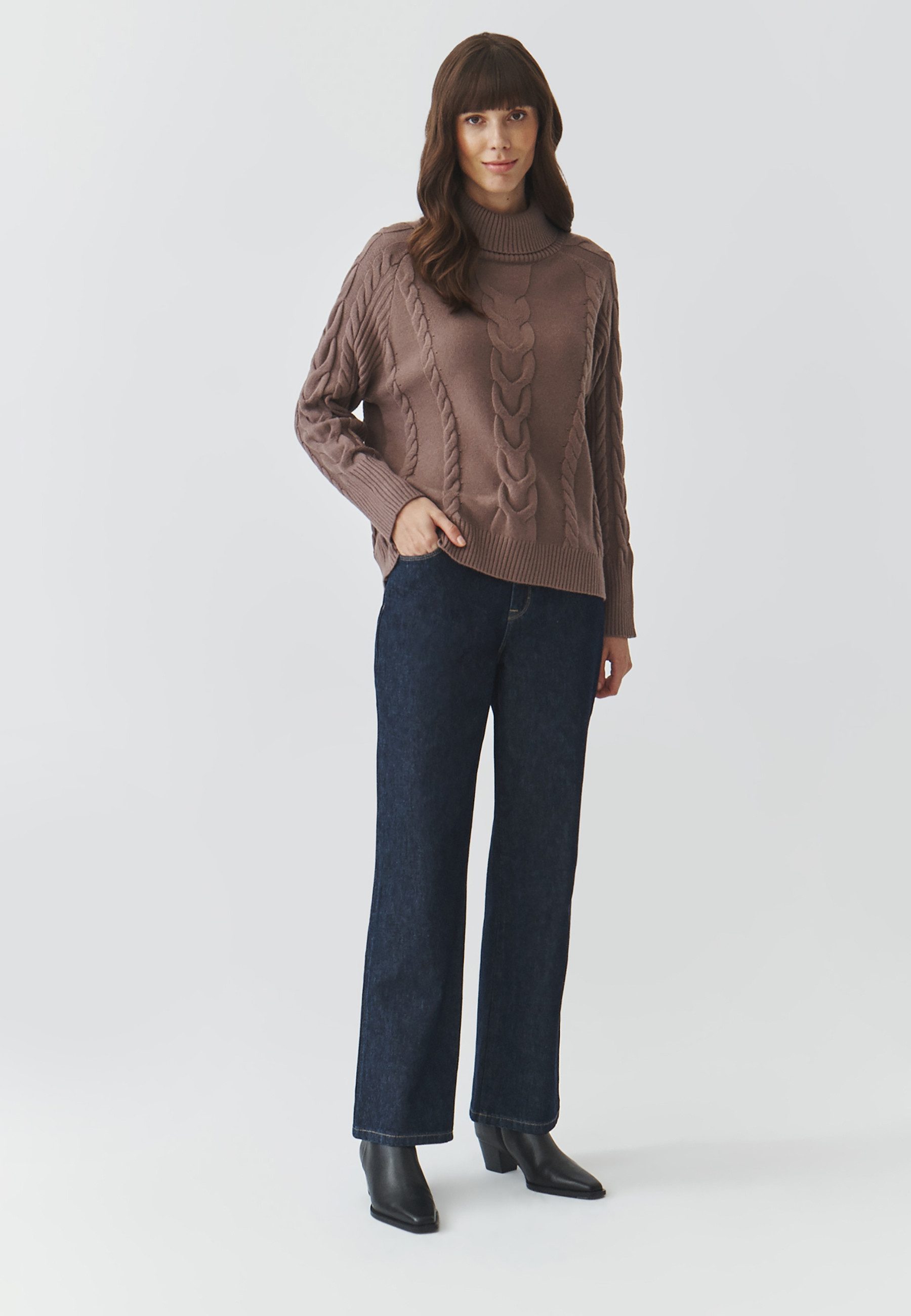 TATUUM Straight-Jeans Damen-Denimhose Mit Weitem Bein - Lankamia 1