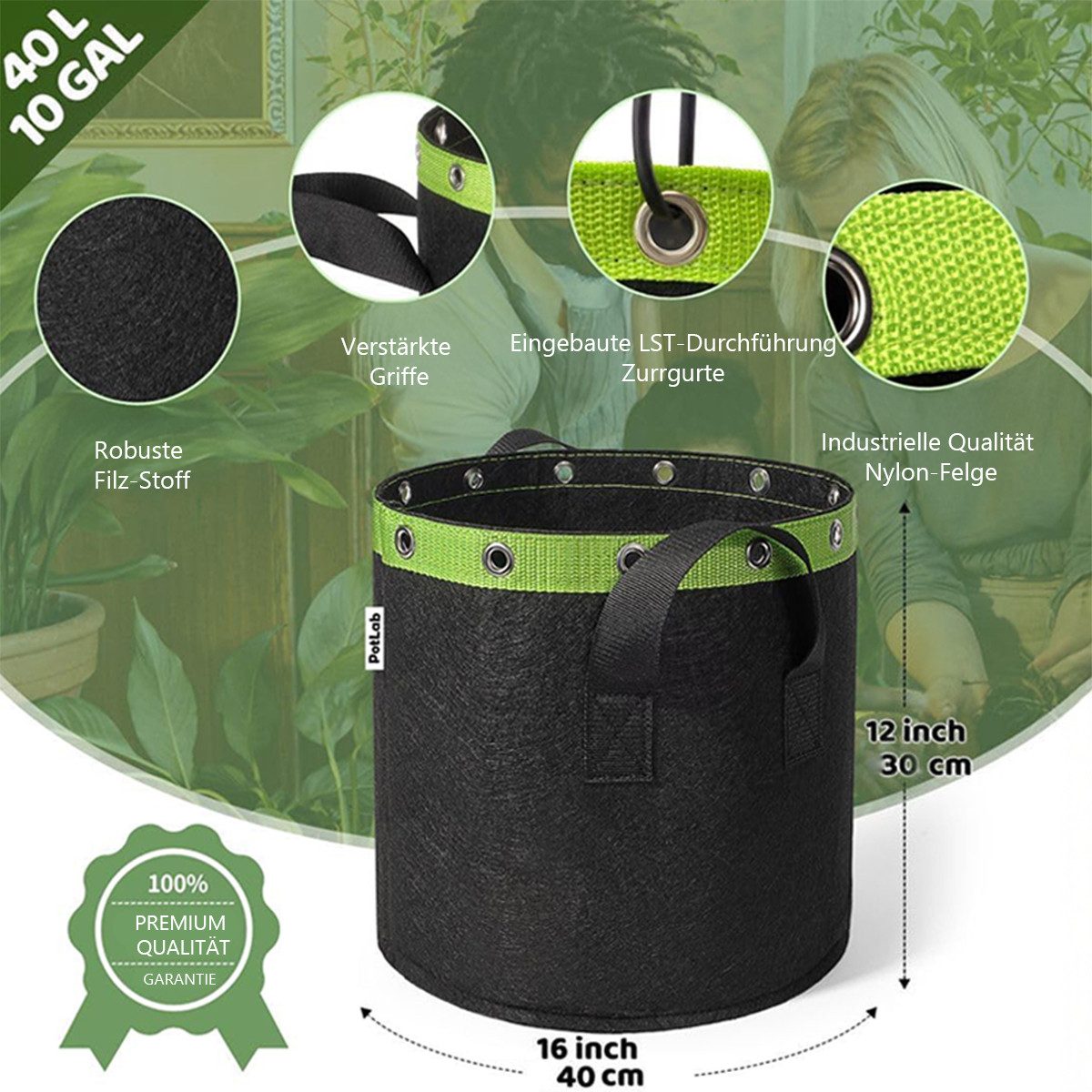 Novzep Anzuchttopf 5er-Pack 40L Pflanzbeutel aus günstig online kaufen