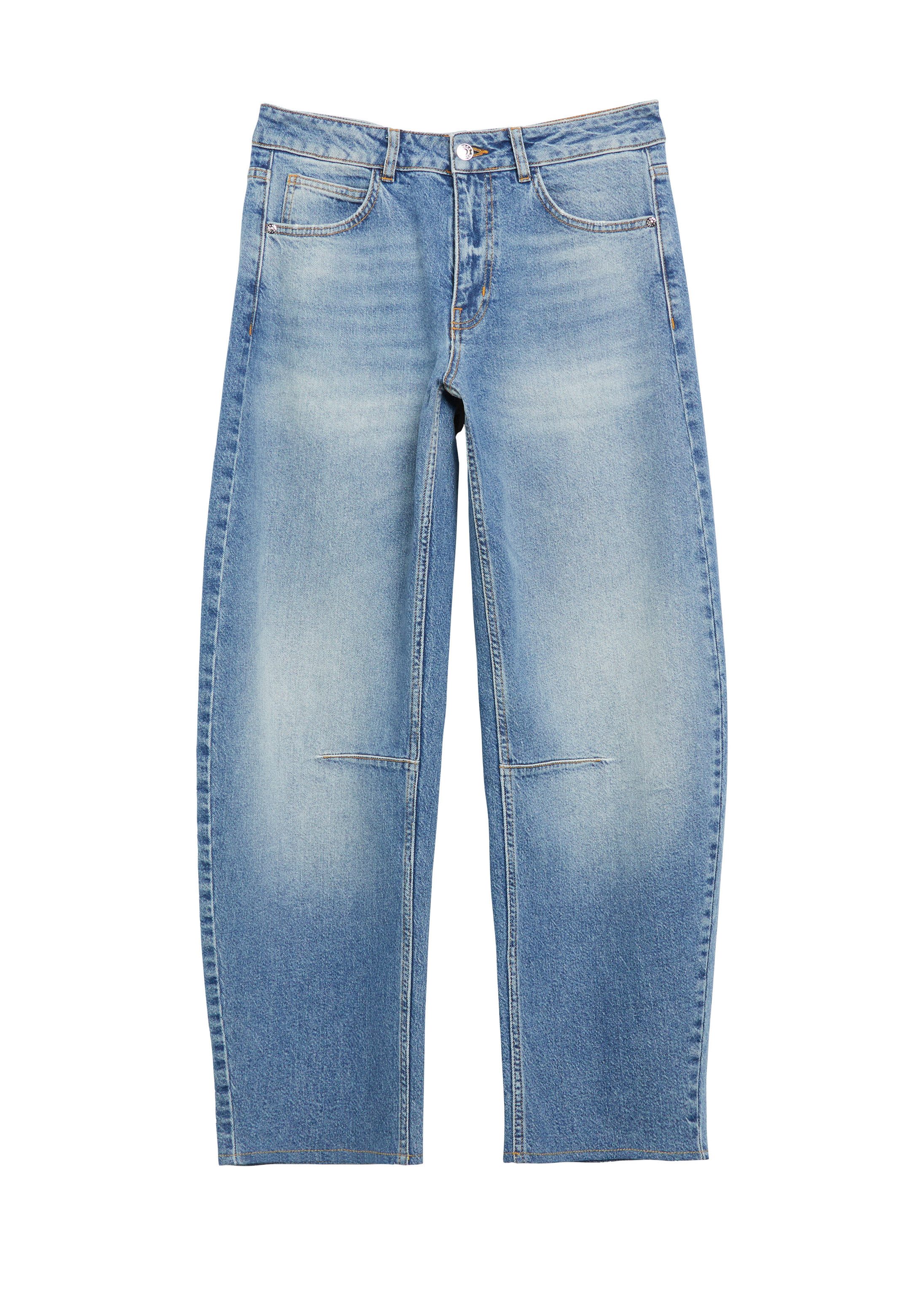 comma Regular-fit-Jeans Jeans-Hose Barrel Leg Denim