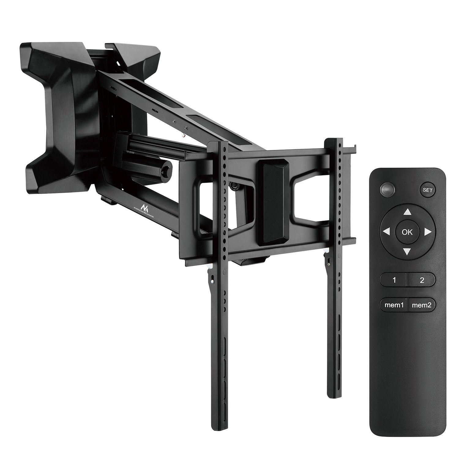 Maclean TV-Wandhalterung MC-891 elektrische TV Wandhalterung 37–70 Zoll höhenverstellbar, (bis 70,00 Zoll, mit Fernbedienung, bis 35 kg, VESA 600x400)