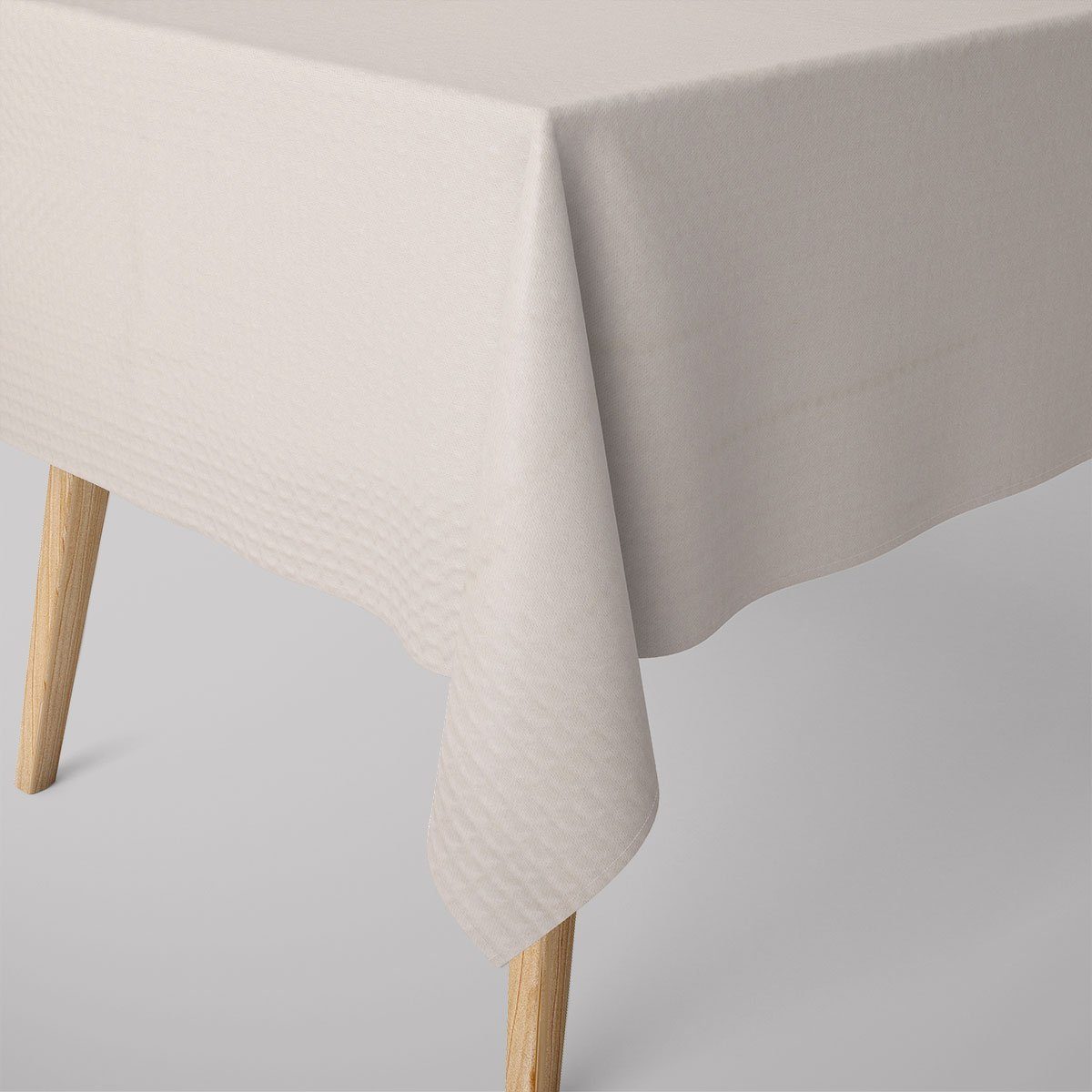 SCHÖNER LEBEN. Tischdecke SCHÖNER LEBEN. Tischdecke Baumwollstoff Reliefstruktur ecru, handmade | Tischdecken
