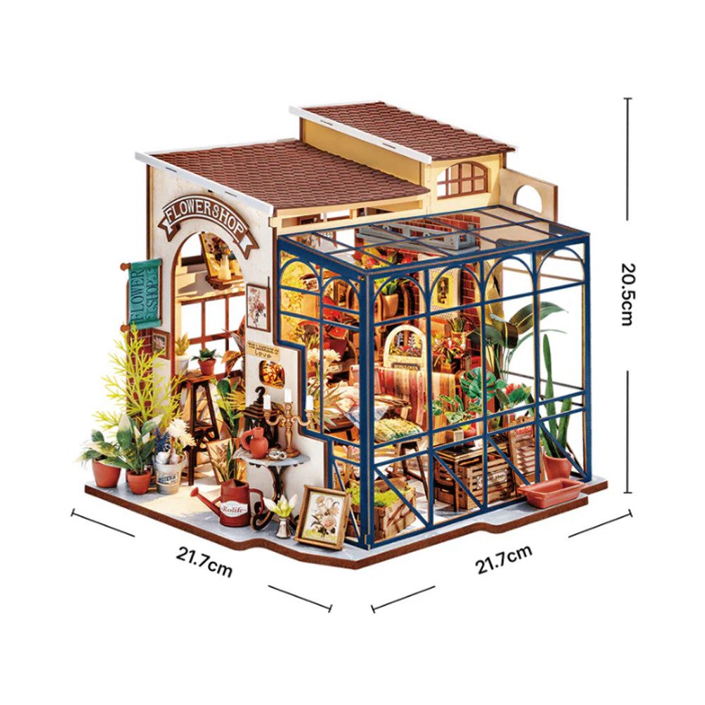 HR Direktverkauf GmbH 3D-Puzzle 3D-Holzpuzzle Emilys Blumenladen mit LED-Be günstig online kaufen