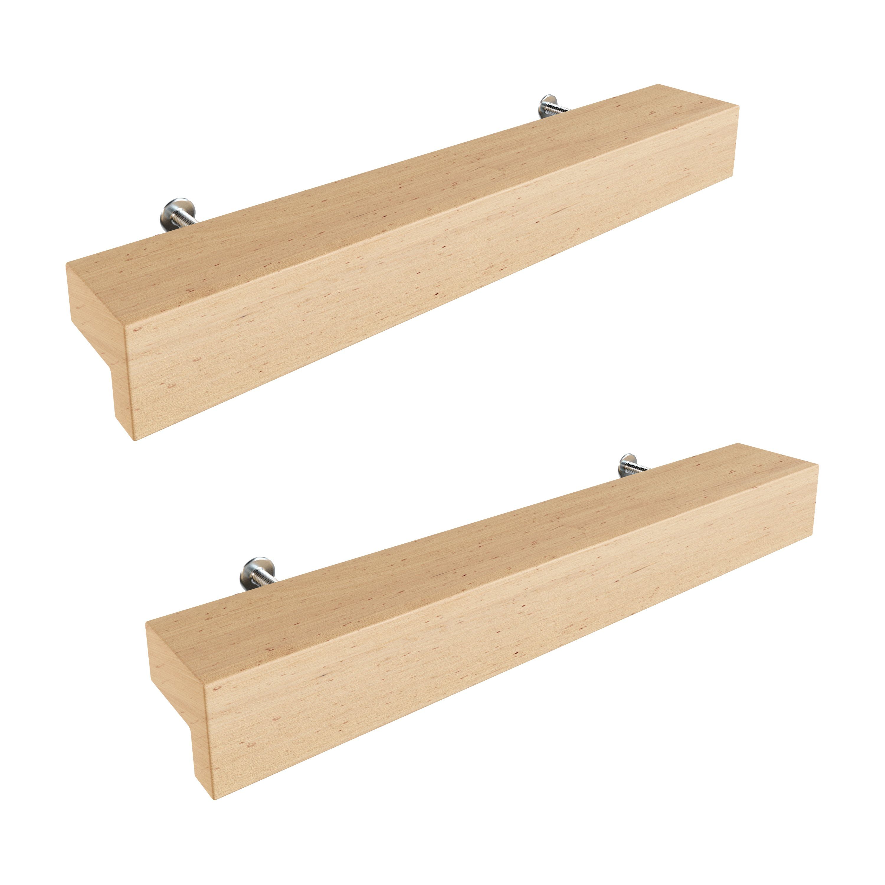 sossai® Möbelgriff Buchenholzgriff, GAH01 (2-St), Lochabstand 96mm