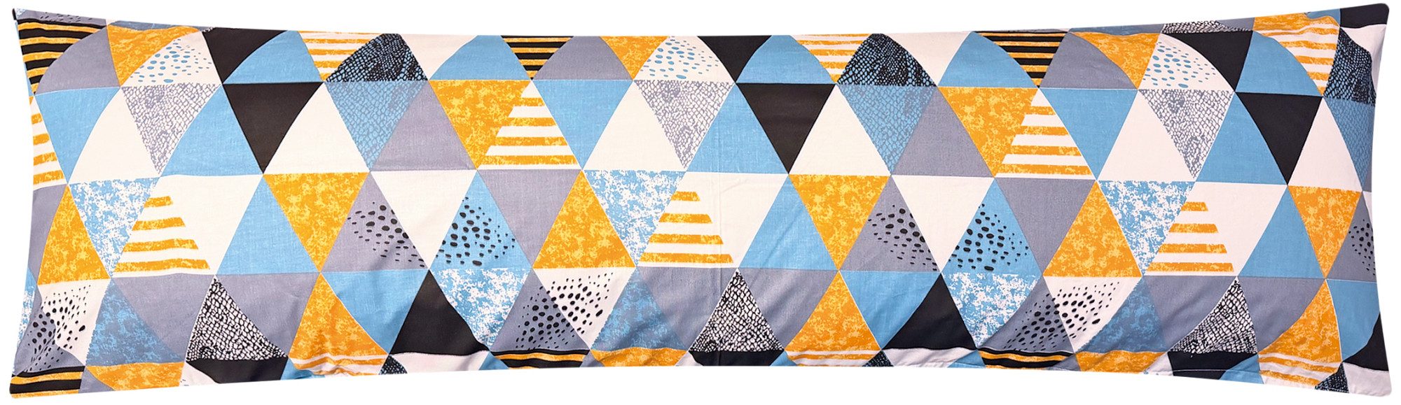 Heubergshop Seitenschläferkissenbezug, (1 Stück), 40x145cm Dreieck Punkte Modern 100% Baumwolle Bezug (EW-Dreieck)
