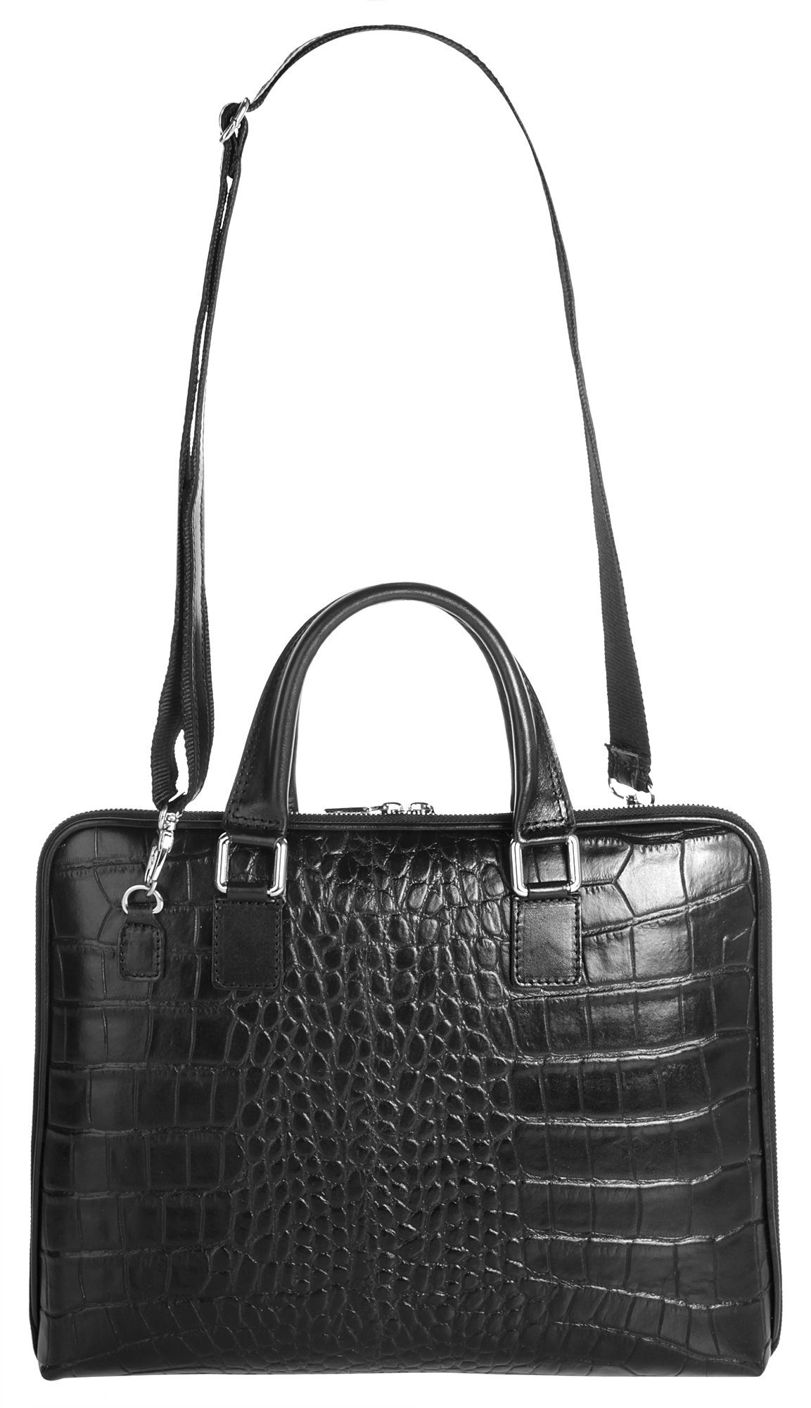 Cluty Aktentasche, echt Leder, Made in Italy