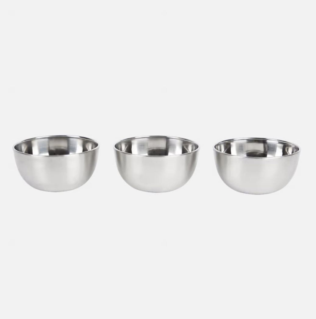 Spectrum Schüssel Set aus Edelstahlschüsseln gebürstet dm 20 cm, (6-tlg)