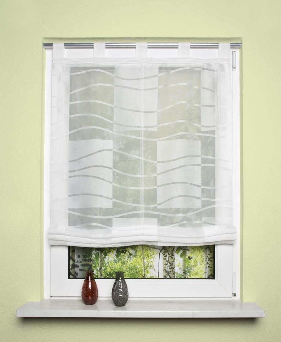 Raffrollo »Voile Scherli 1 teilig 130 x 100 cm«, HOME WOHNIDEEN online