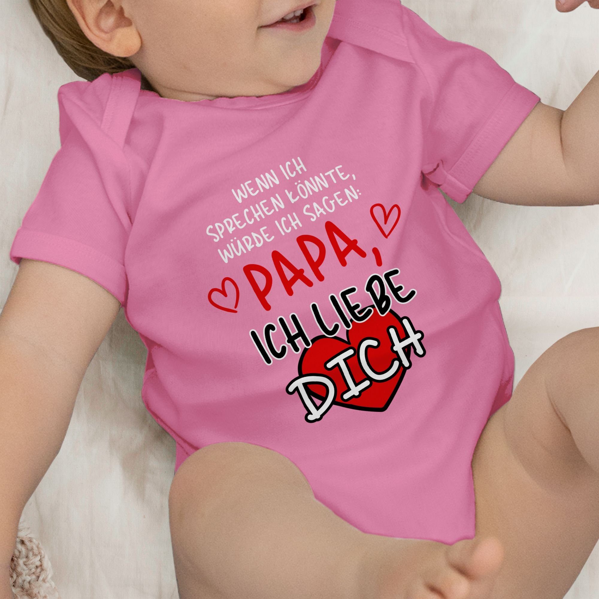 Shirtracer Shirtbody Wenn Geschenk ich Papa, Pink Baby sagen: sprechen dich ich weiß liebe könnte, 1 ich Vatertag würde