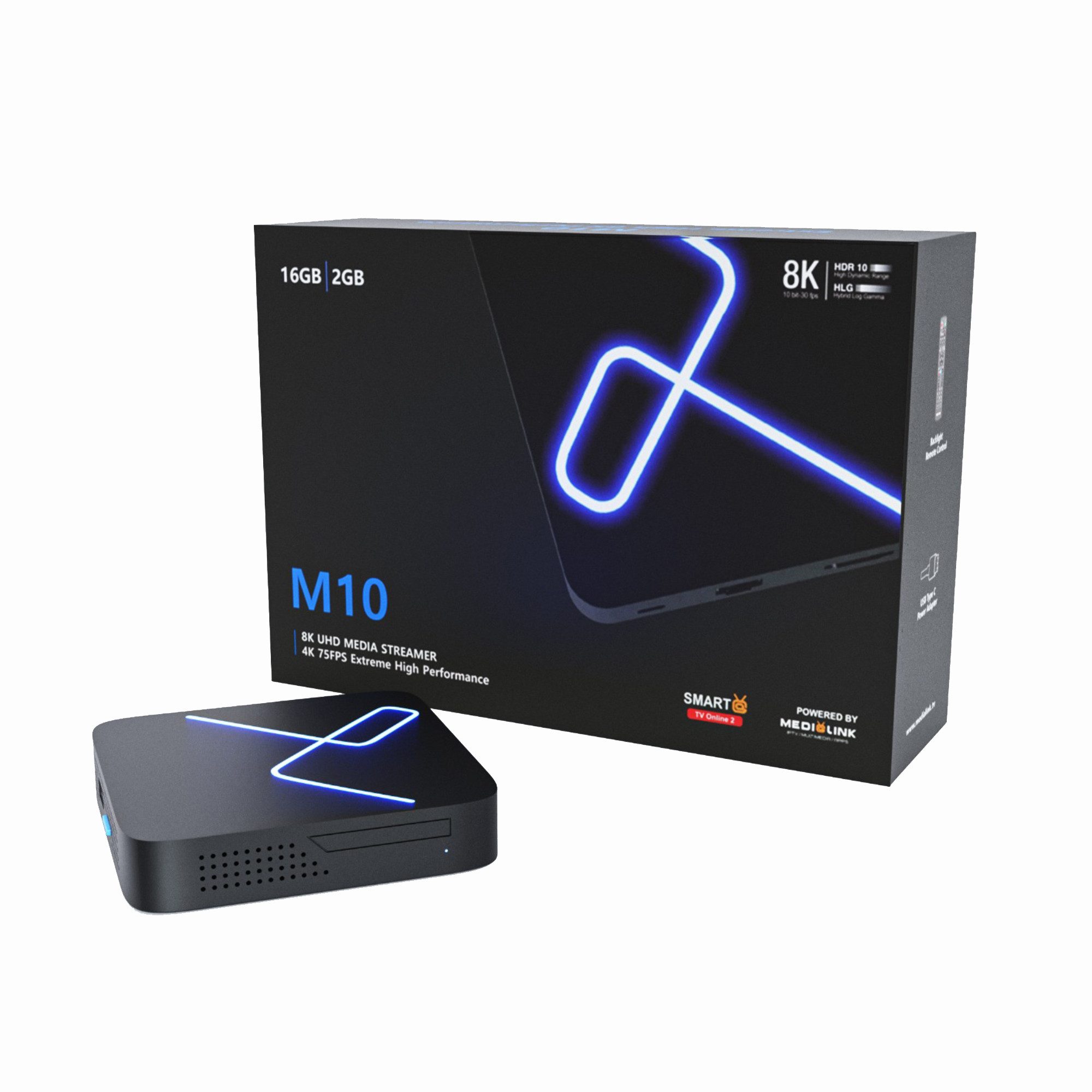 Streaming-Box M10 8K 4K Ultra UHD Android 9 5G Dual WiFi IP TV Box Mediaplayer