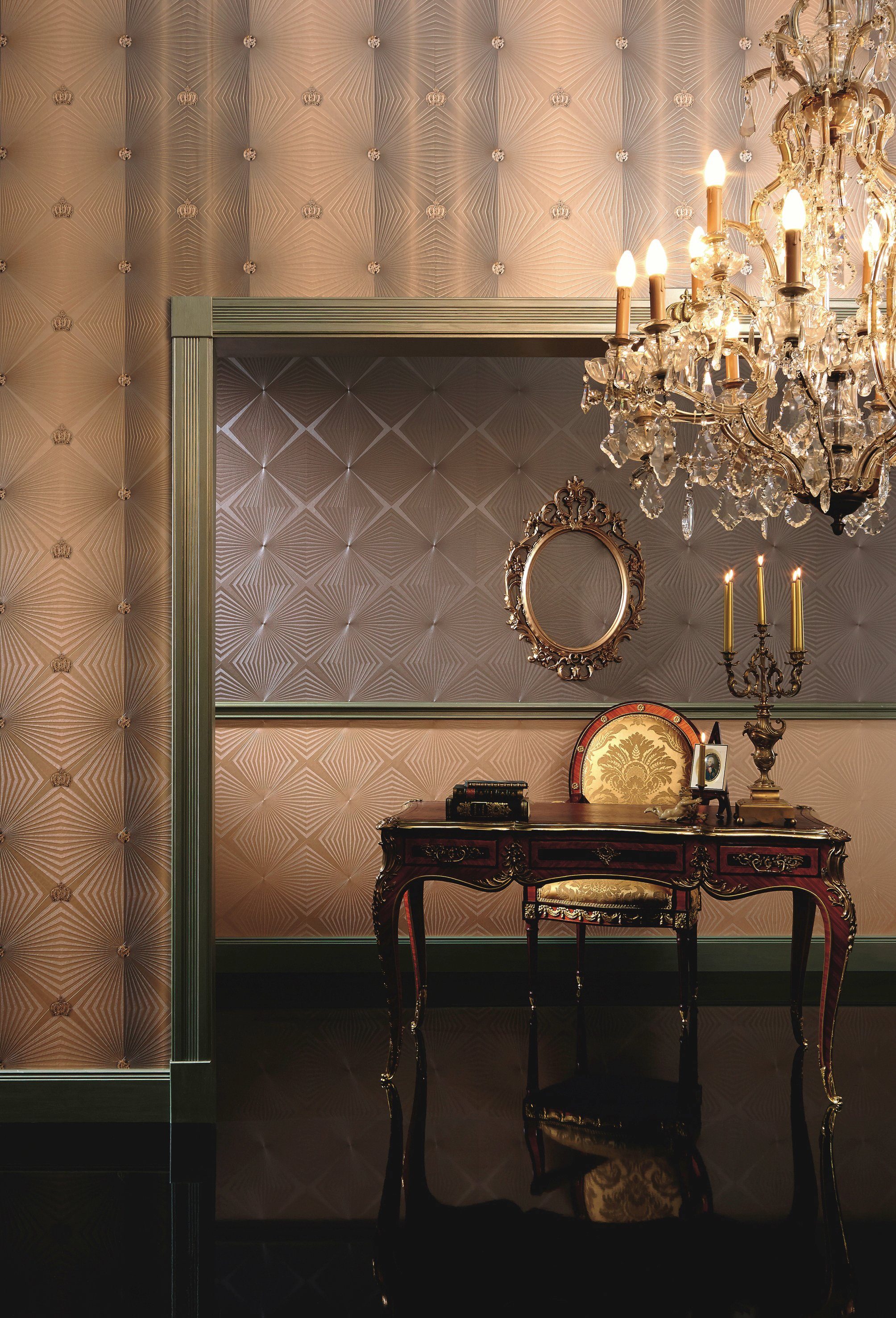 Glööckler Vliestapete, glänzend, Glitzermuster, Motiv, (1 St), moderne Tapete für Wohnzimmer Schlafzimmer Küche