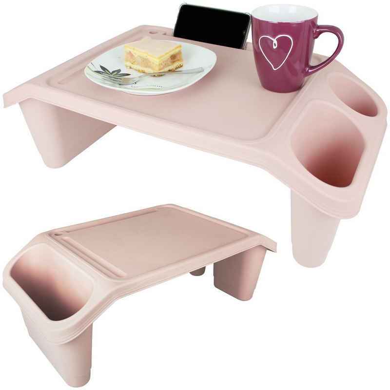 Koopman Tabletttisch Bett-Serviertablett Farbwahl Tablett Bett Tisch Serviertisch, Beistelltisch Couchtablett Betttisch Früchstück Frühstückstablett