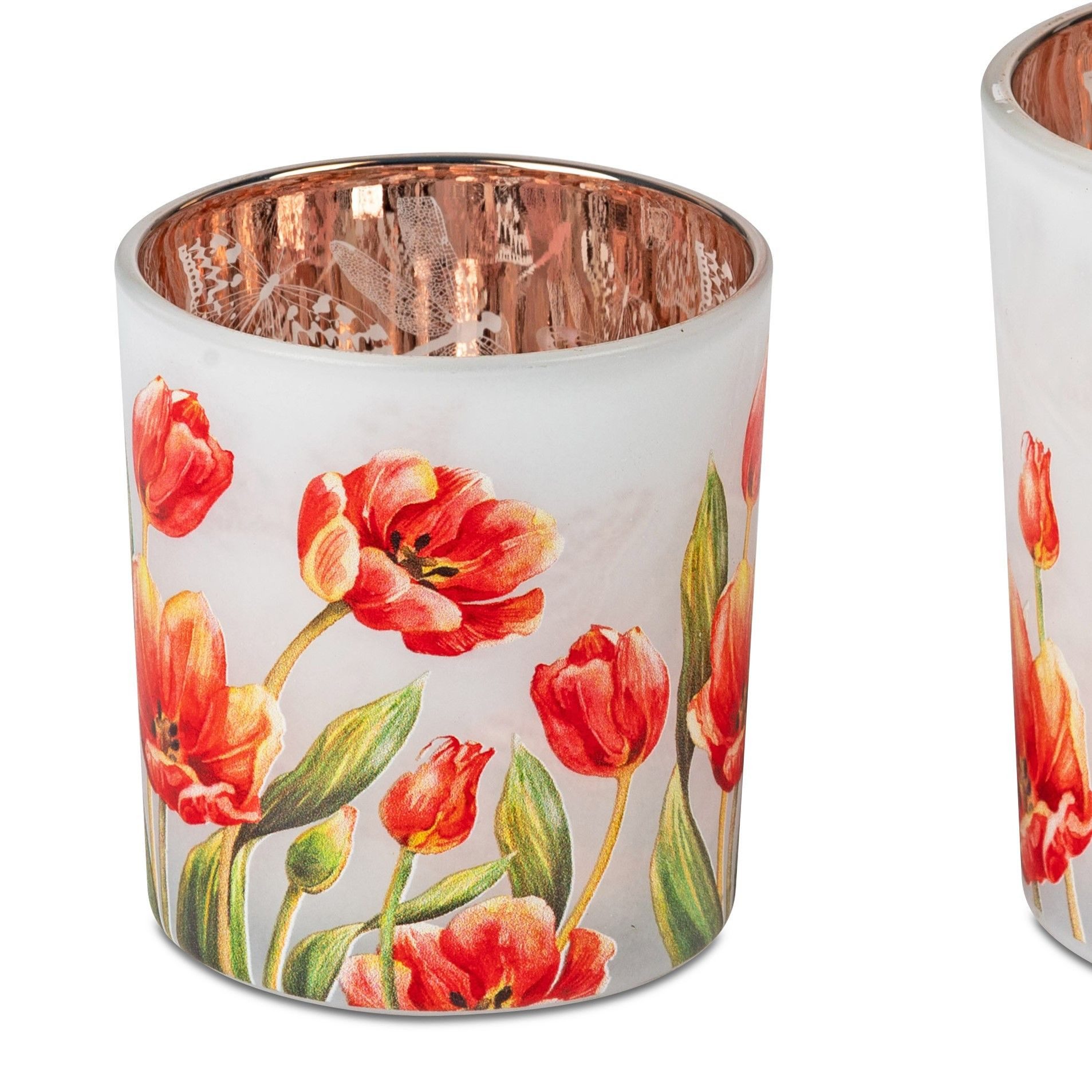 formano Windlicht Frühlingszeit, Höhe: 8cm, Farbe: Mehrfarbig, Motiv: Tulpen