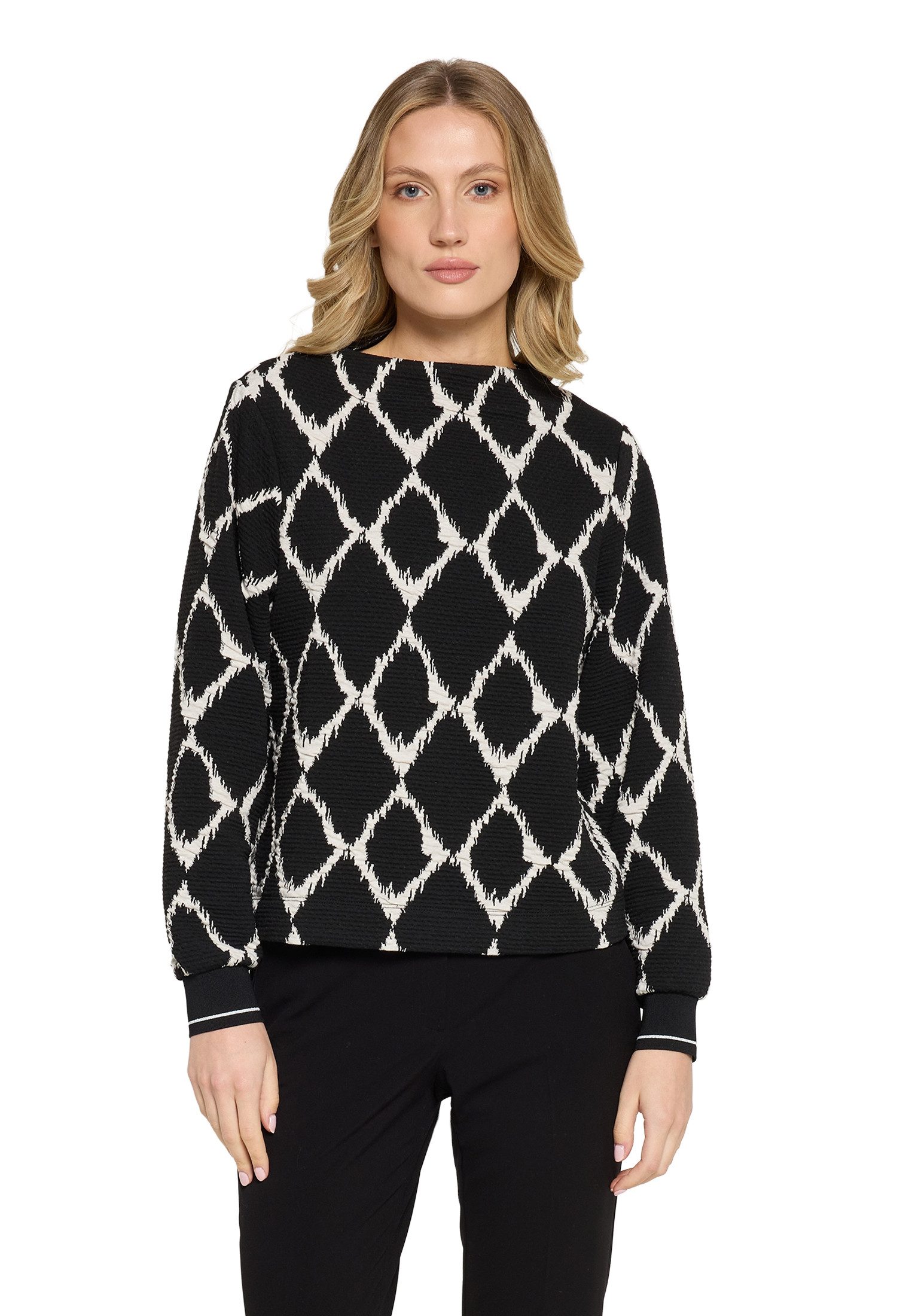 Sweatshirt Damen Sweatshirt mit Rippbündchen