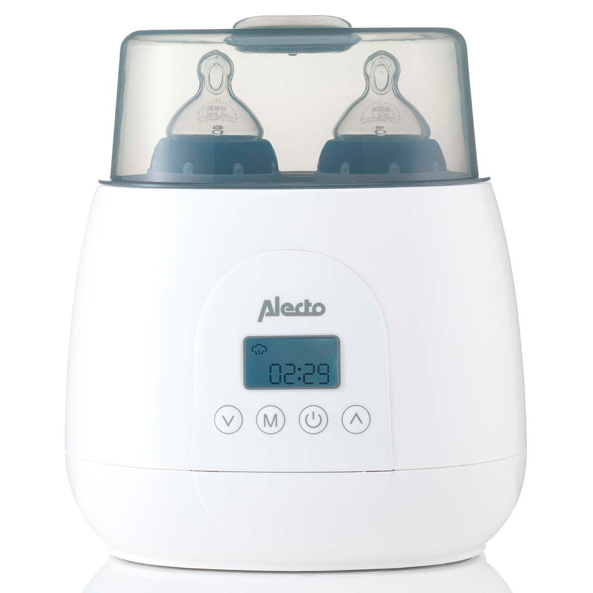 Alecto Flaschenwärmer BW700TWIN, Flaschenwärmer, Sterilisation, gleichmäßige Erwärmung, Auftaufunktion