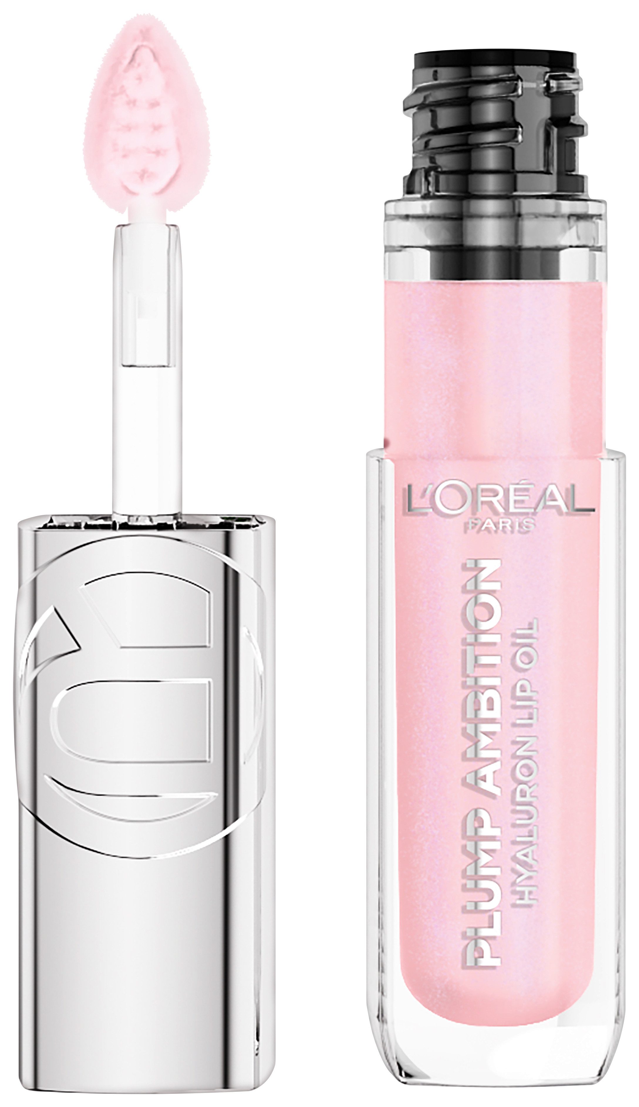 L'ORÉAL PARIS Lipgloss PARADISE PLUMP AMBITION HYALURON LIP OIL, mit Hyaluronsäure und Tripeptiden, ohne zu kleben