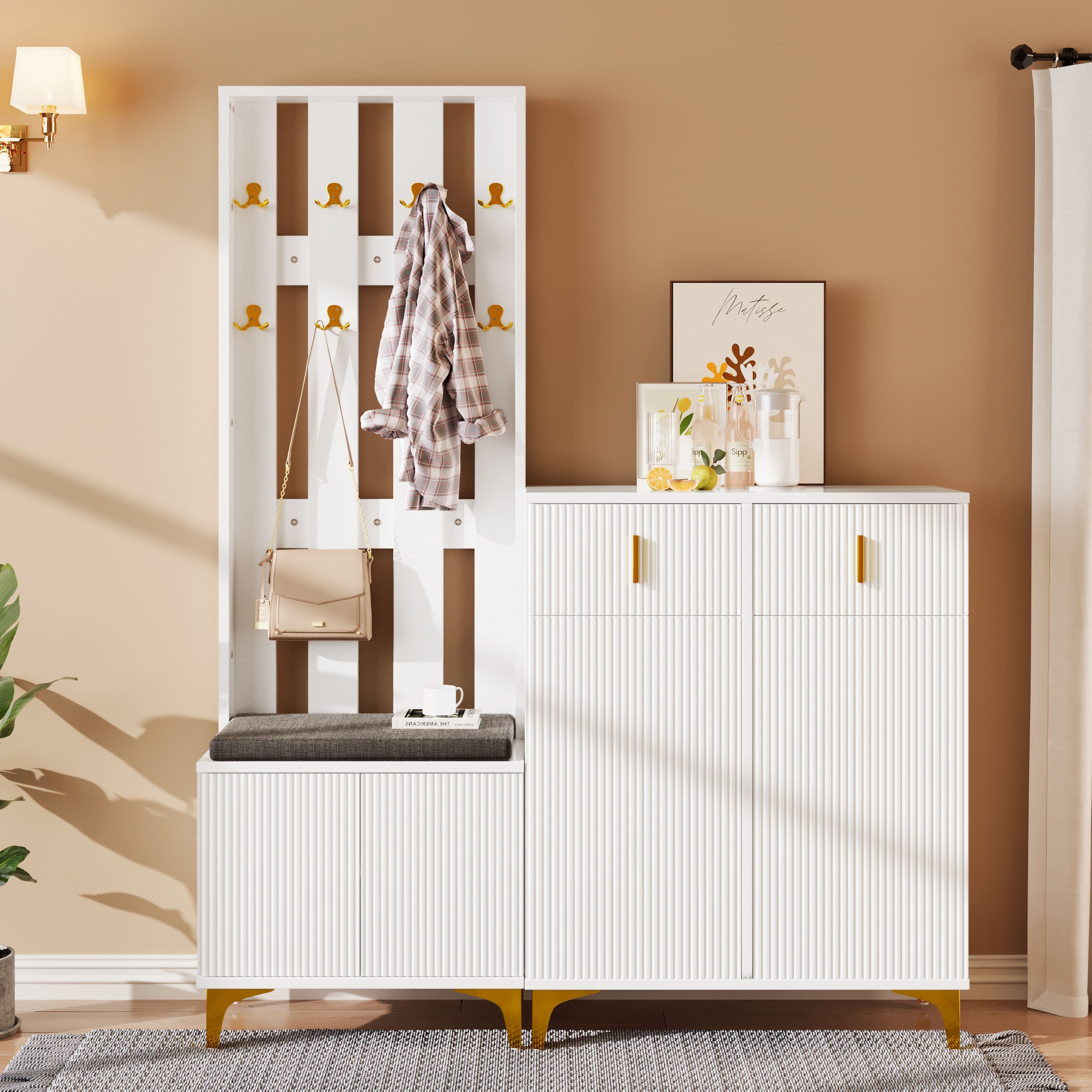 BlingBin Garderoben-Set, (2-St., mit Schuhbank Haken günstig online kaufen