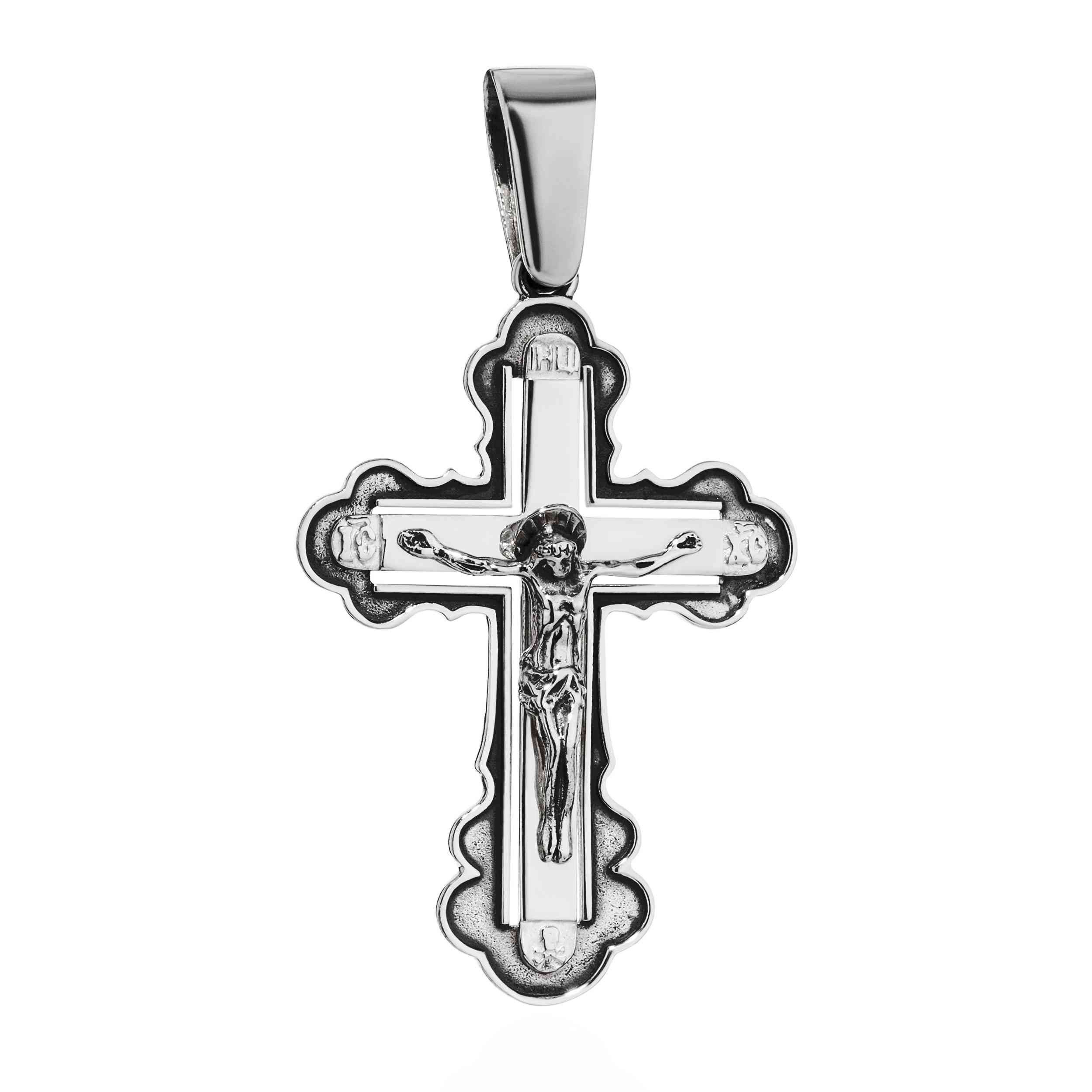 Kettenanhänger Exquisiter Kettenanhänger 925 Silber Kruzifix 42x 30mm Eleganz im Deta
