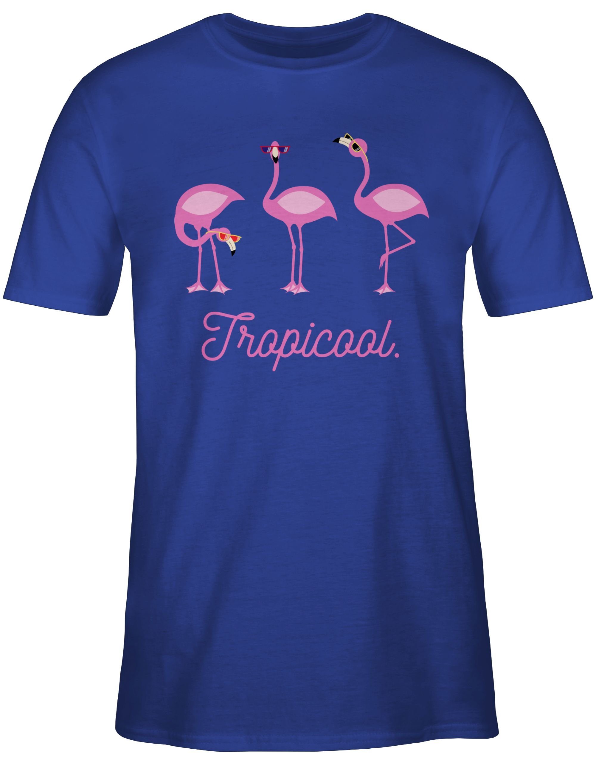 Herren Shirts Shirtracer T-Shirt Tropicool Flamingo Gang - Vogel Zubehör - Herren Premium T-Shirt Vögel Deko