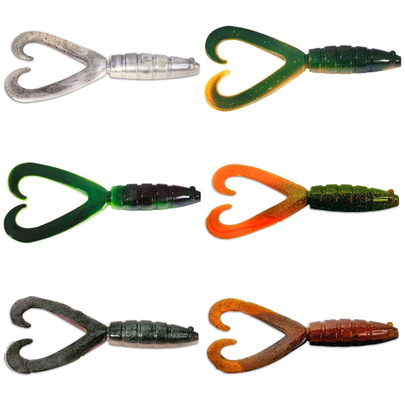 Gummiköder Fish Manns Twister Manns Kunstköder, 20cm Baits Twinler White