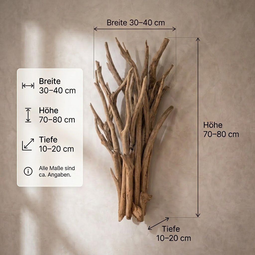 Möbel Bressmer Wandleuchte BAKA Holzwandlampe,Handarbeit Treibholzlampe,dekorative Wandleuchte – Bild 3 von 5