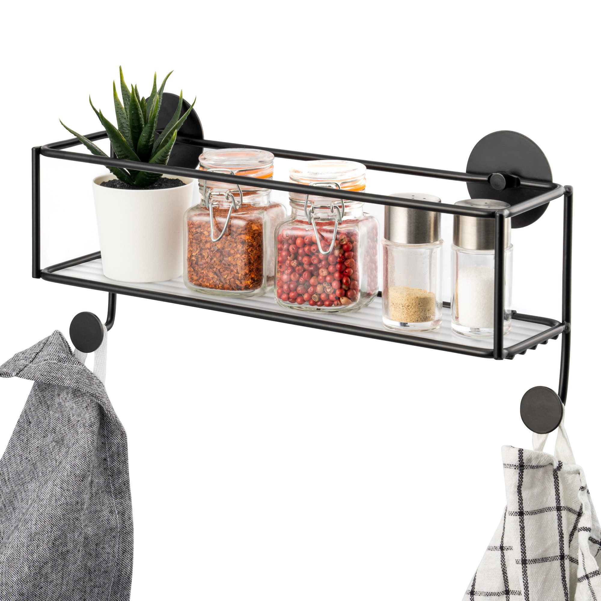 bremermann Gewürzregal Wandablage mit Haken, zum Kleben oder Bohren, inkl. günstig online kaufen