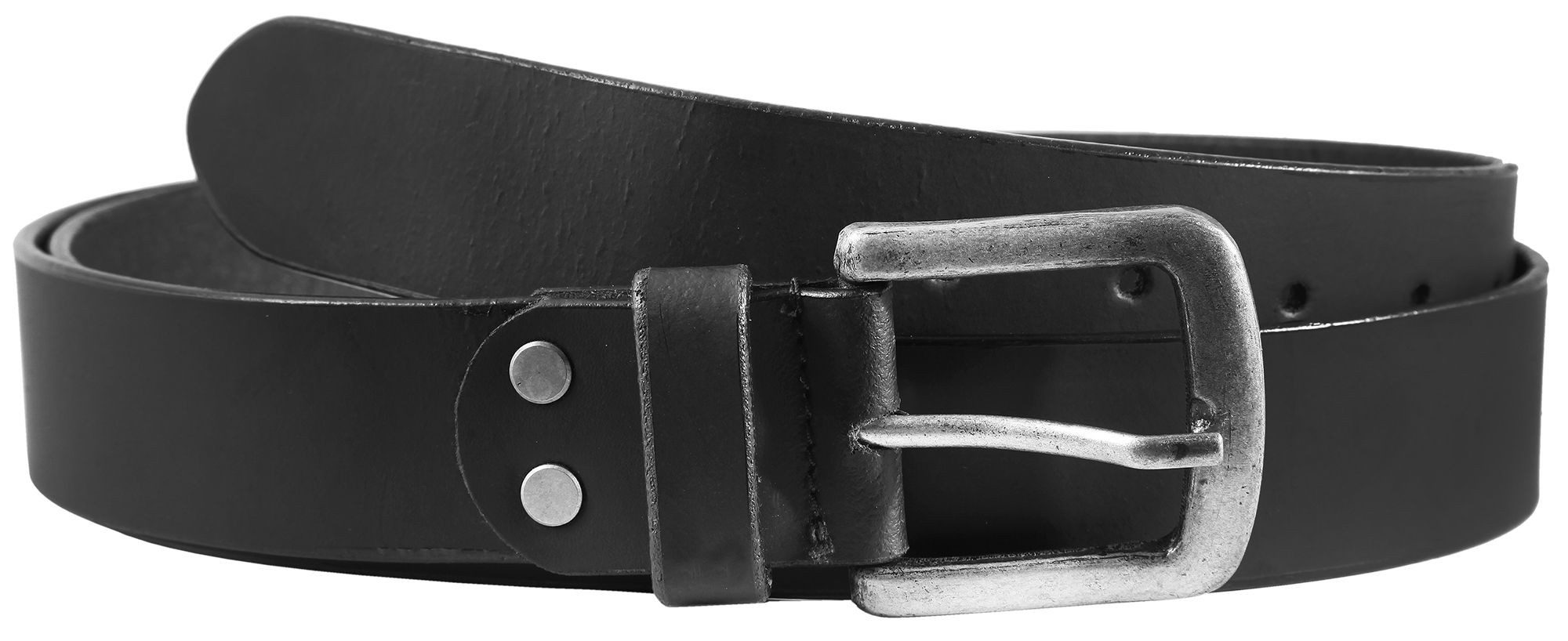 Ledergürtel hochwertiges Echt Leder, schwarz, 80 cm - 150 cm (Bundweite)