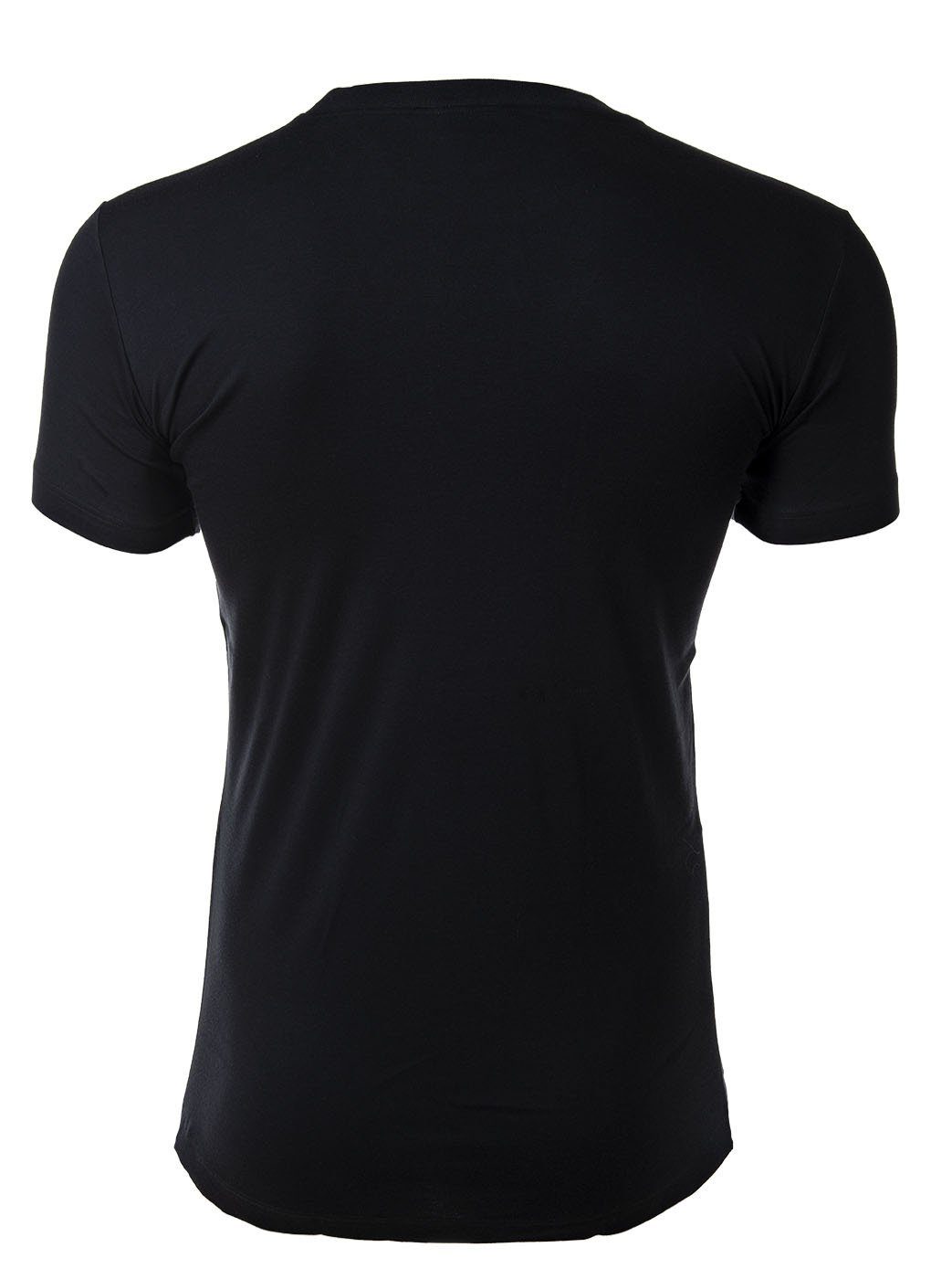 Novila T-Shirt Herren American-Shirt Natural Schwarz Comfort - Rundhals