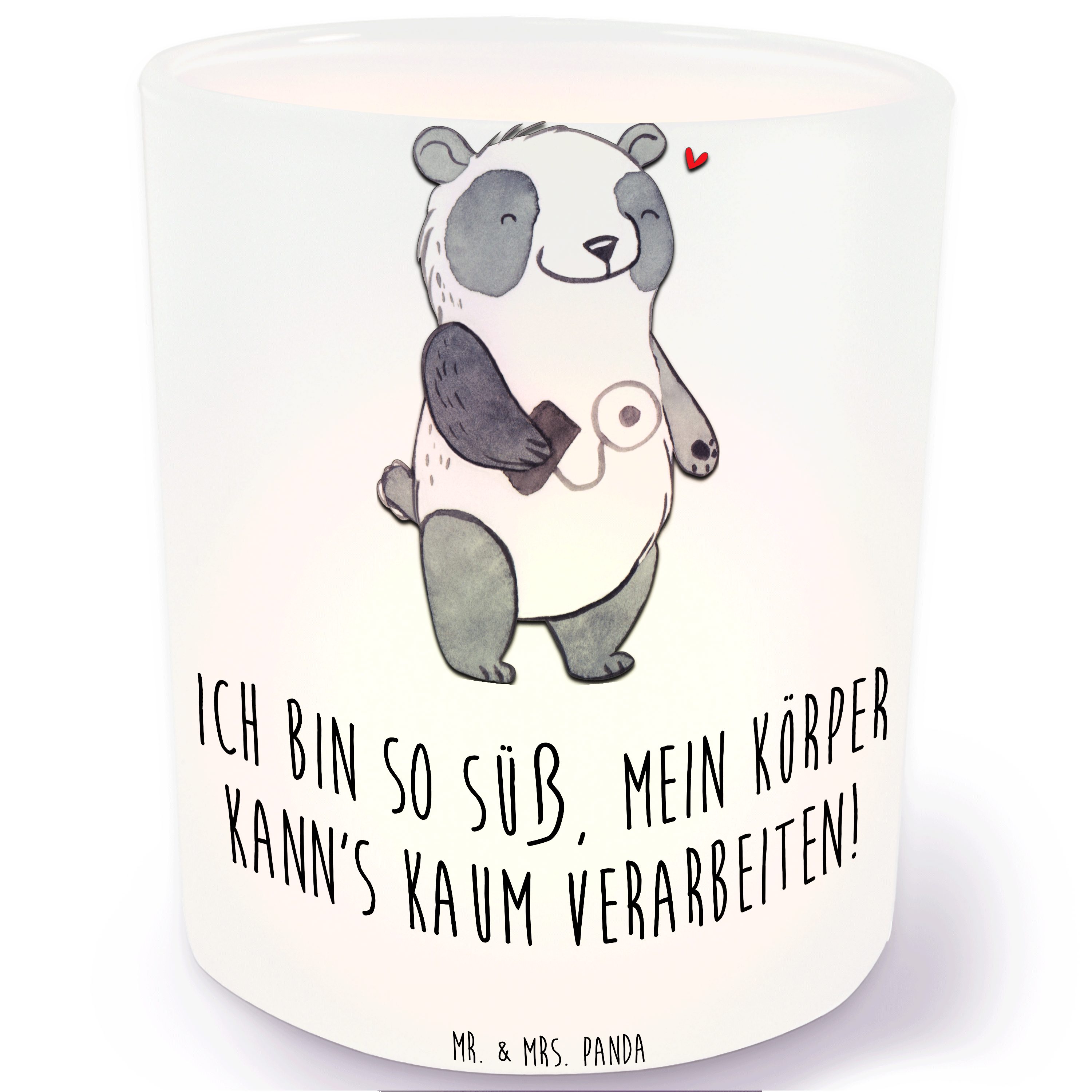 Mr. & Mrs. Panda Windlicht Panda Insulinpumpe - Transparent - Geschenk, Diabetes, Kerzenglas, Wi (1 St), Stimmungsvolle Beleuchtung