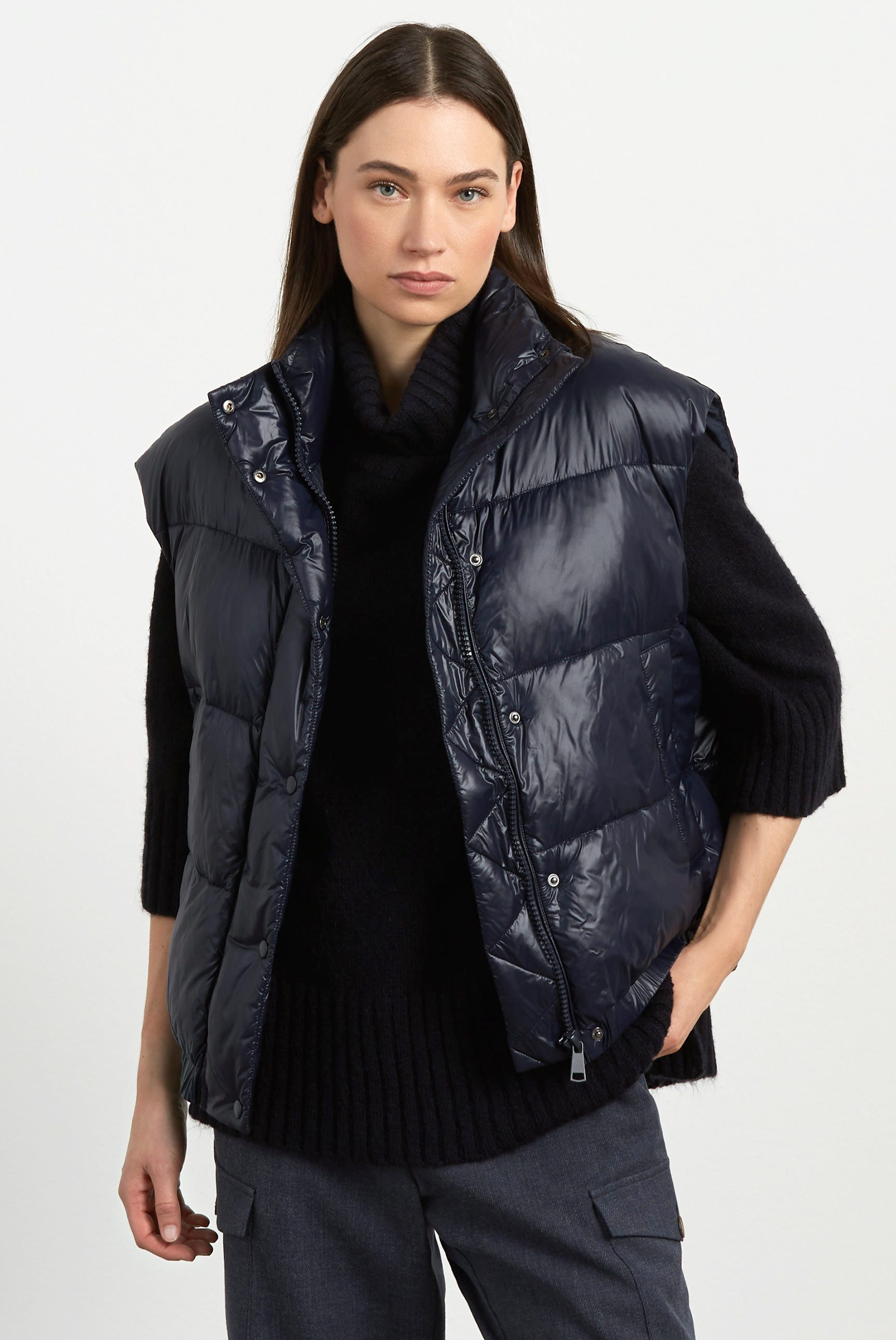 SENSES.THE LABEL Steppweste mit elastischem Saumabschluss