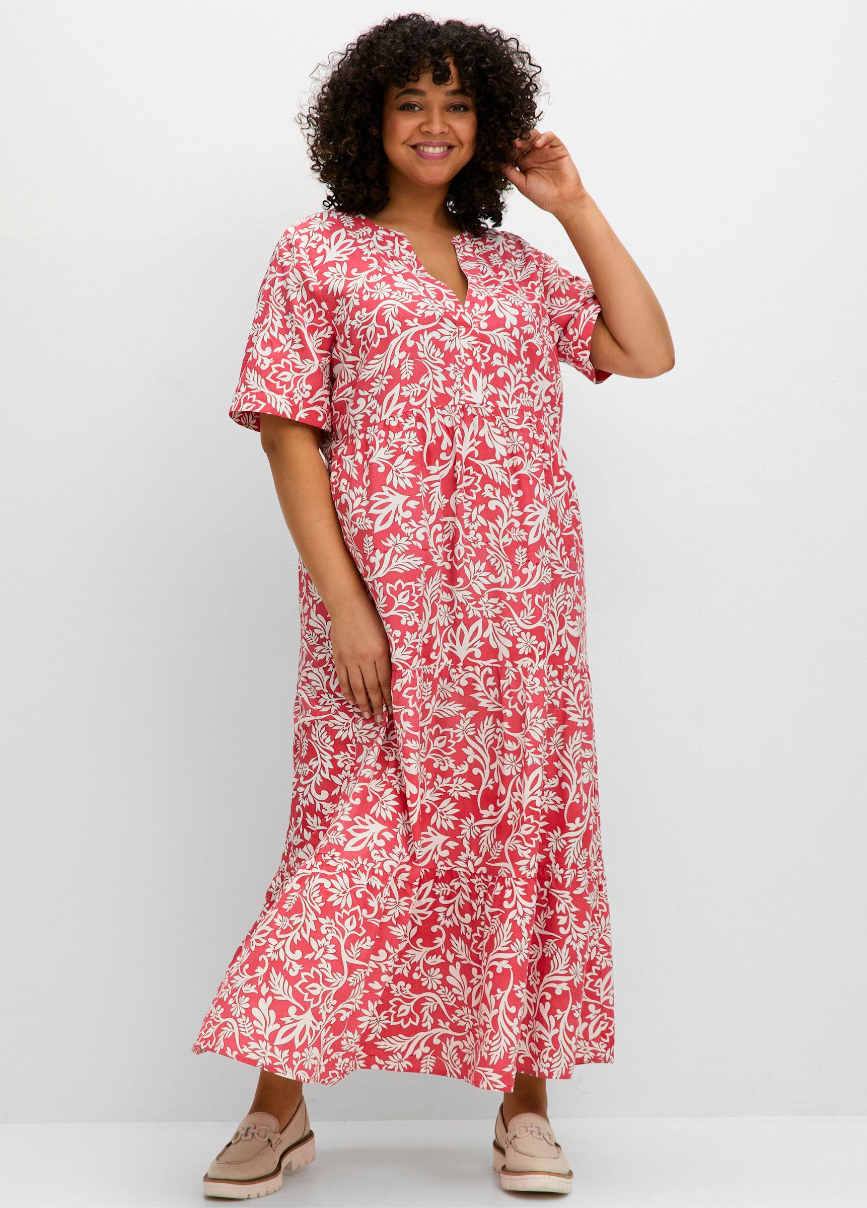 Sheego Etuikleid Maxikleid Kurzarm günstig online kaufen