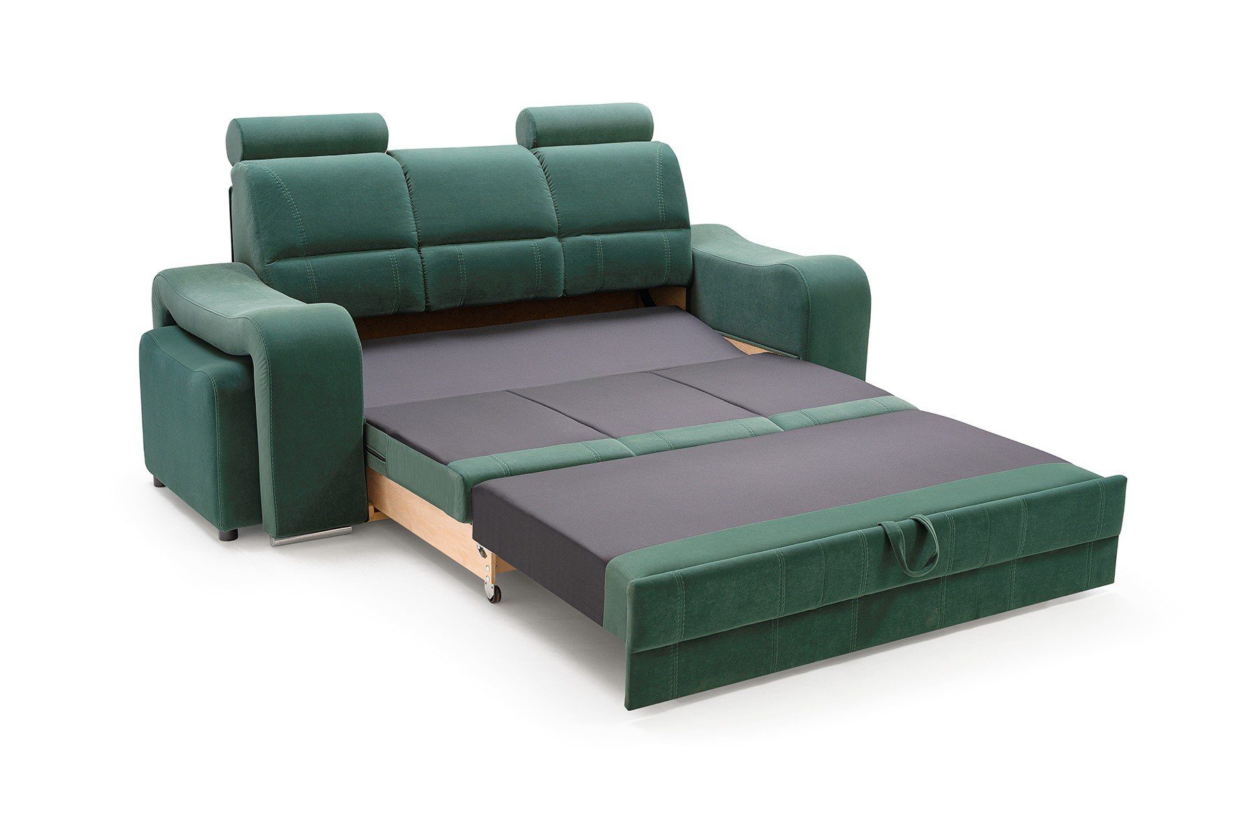 Venus Grün 3-Sitzer Funktionales mit Hocker Siblo Sofa