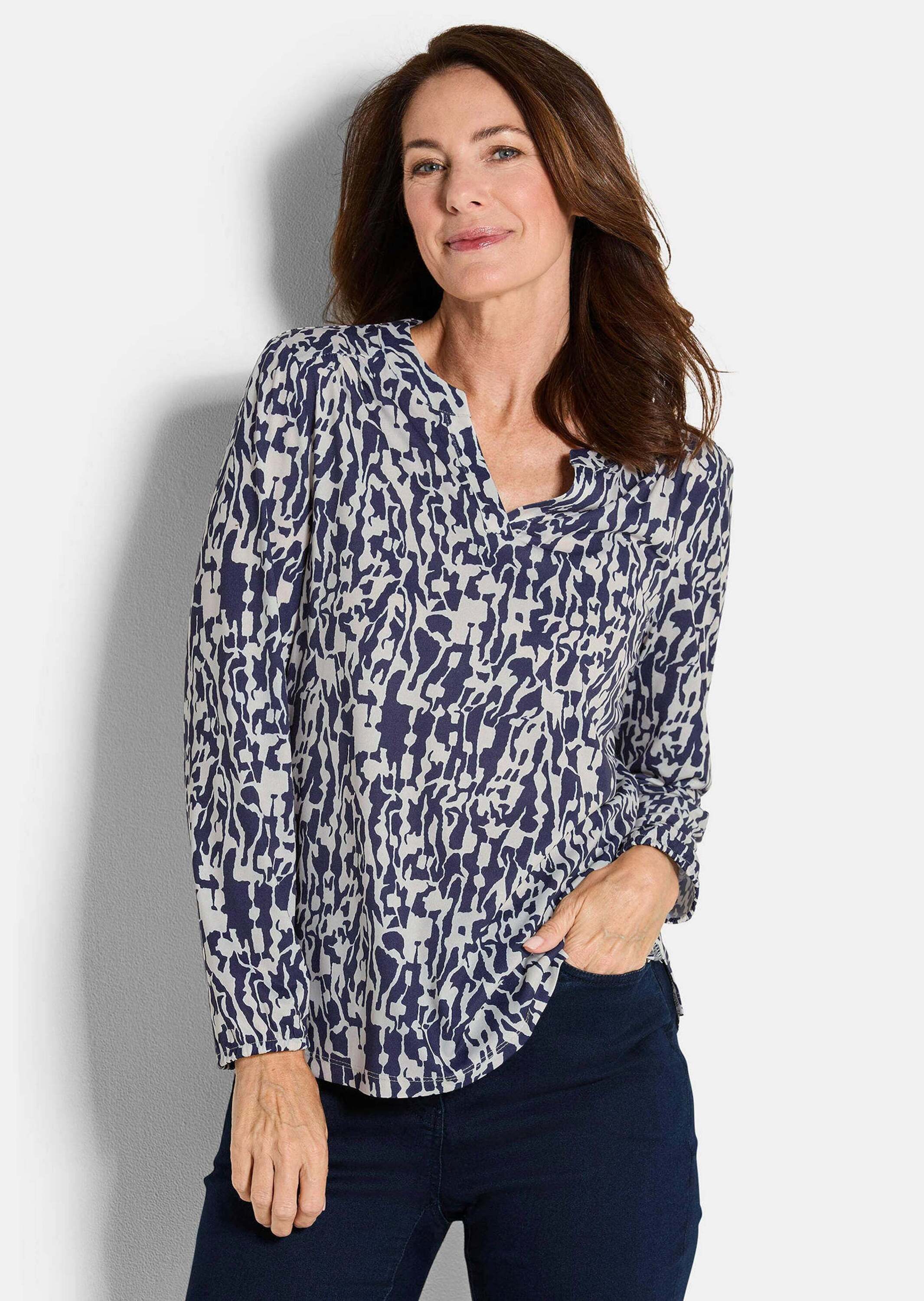 GOLDNER Kurzarmbluse Kurzgröße: Blusenshirt in femininer günstig online kaufen