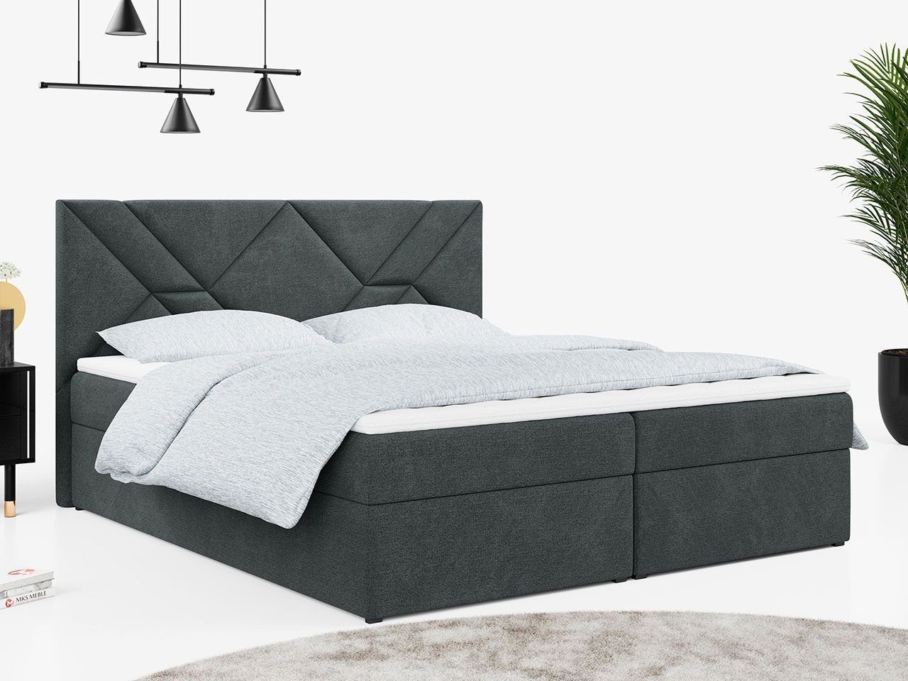 STELLE Boxspringbett 6, MKS Doppelbett, Multipocket-Matratze MÖBEL