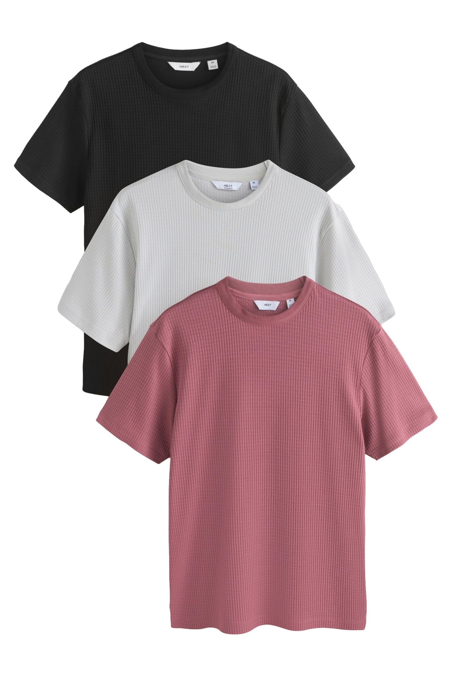 T-Shirt N. Premium strukturierte T-Shirts, 3er-Pack