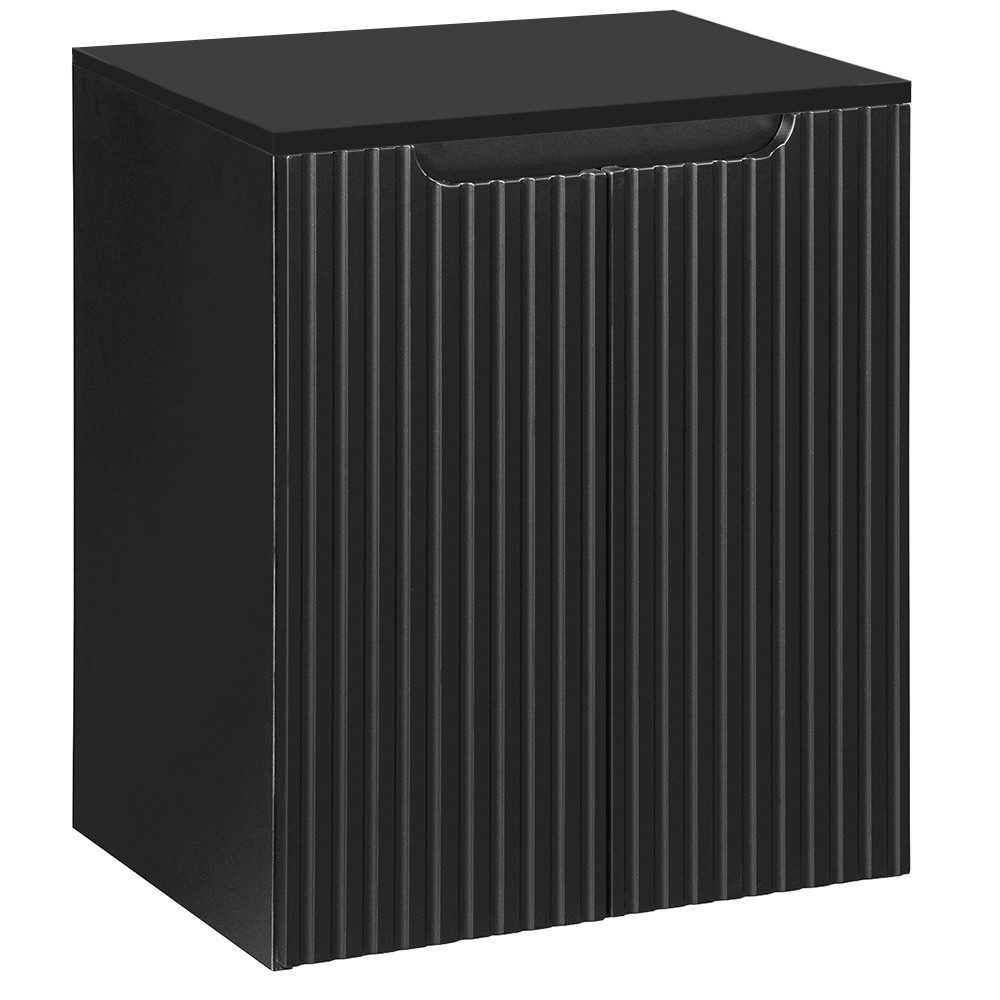 Lomadox Waschbeckenschrank NEWPORT-56-BLACK 50 cm Waschtisch-Unterschrank günstig online kaufen