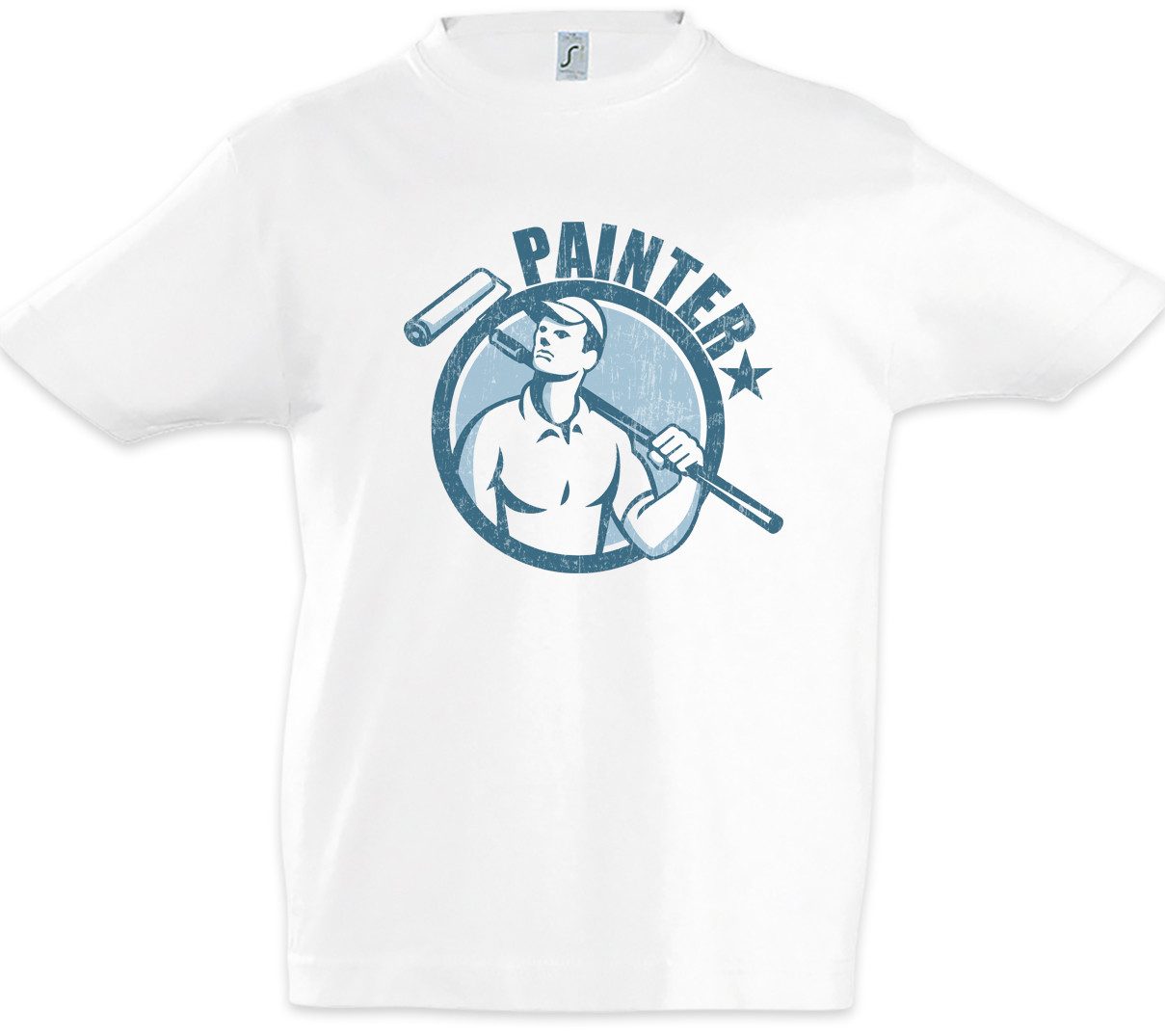 Print-Shirt Painter V Kinder T-Shirt Maler Artist Lackierer Handwerk Künstler