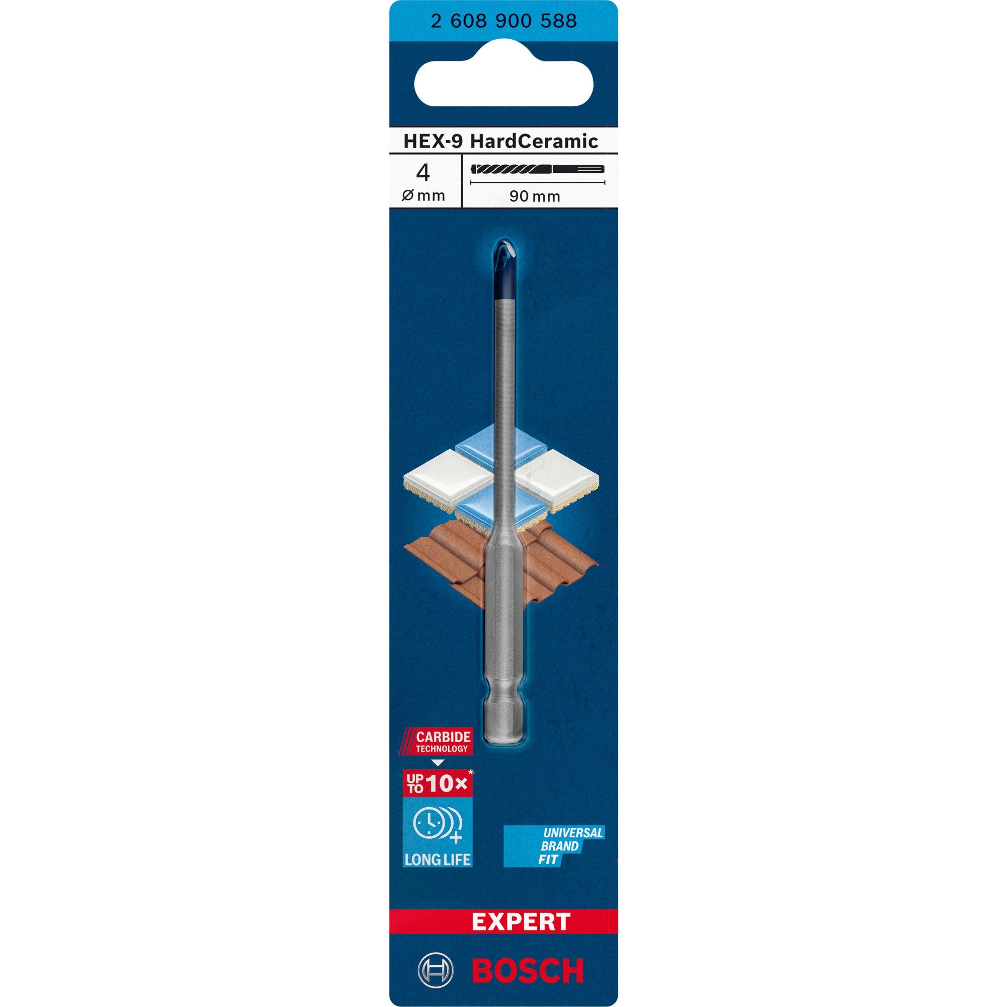Bohrer- und Bitset Bosch Professional Expert HEX-9 HardCeramic