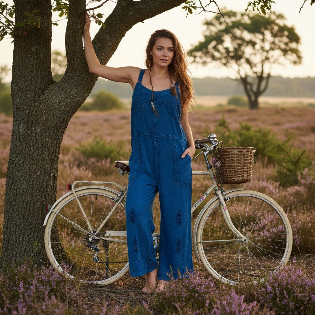 Guru-Shop Relaxhose Latzhose, Boho Hose, bestickter Overall -.. alternative günstig online kaufen