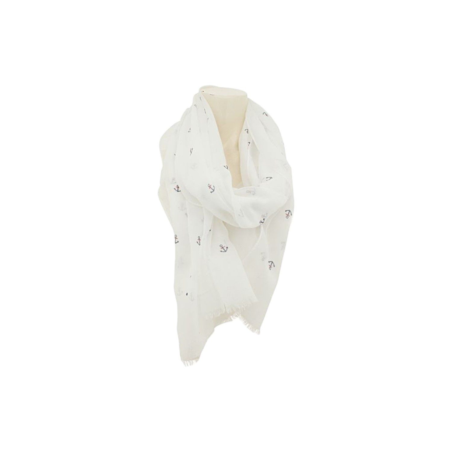 VewoTex Modeschal Sommer Damen Schal » Maritimes Design » Halstuch weiß mit günstig online kaufen