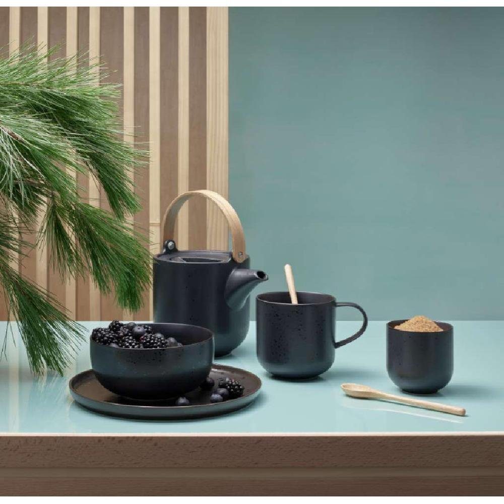 ASA SELECTION Kanne Asa Teekanne mit Holzgriff Coppa Kuro Schwarz (Klein)