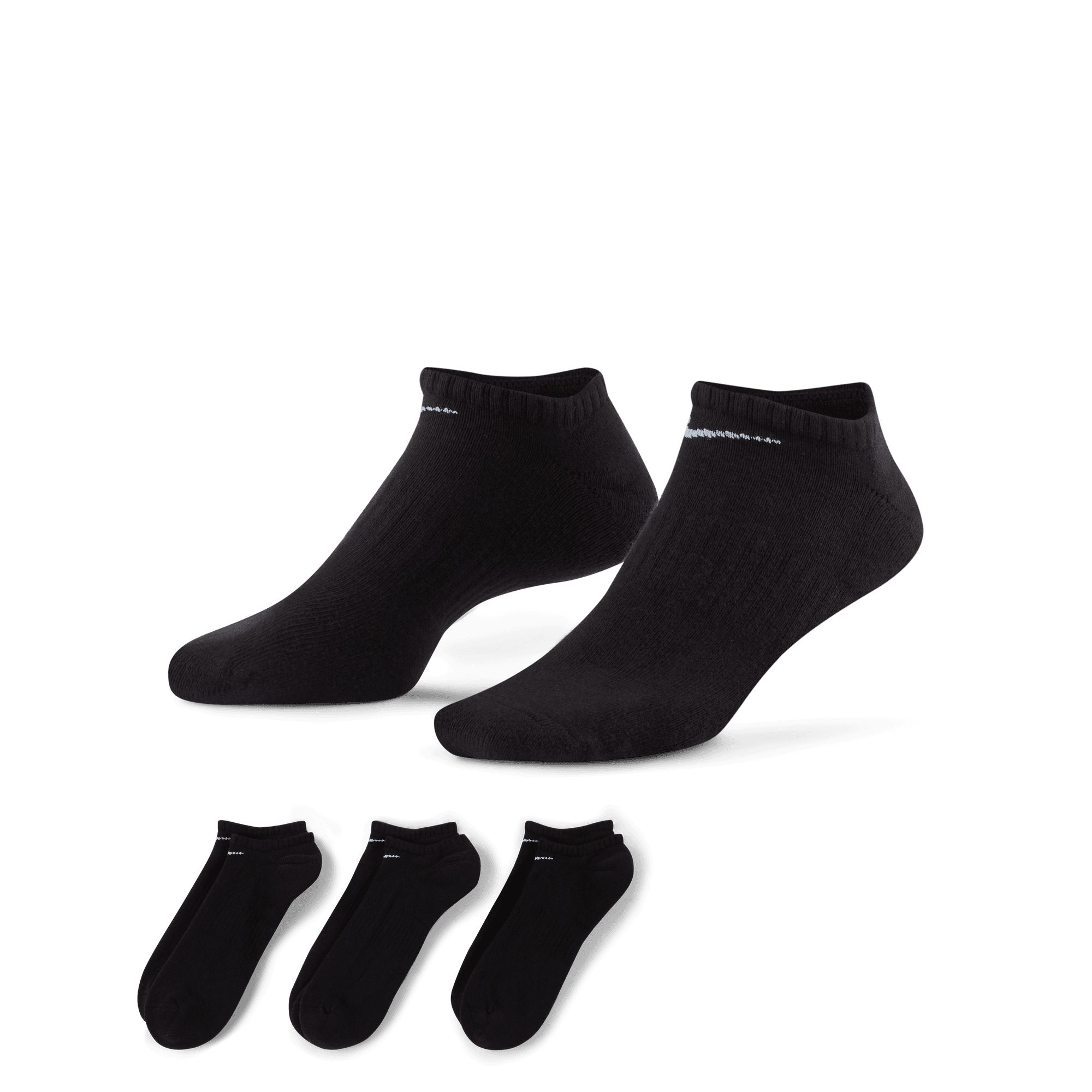 Nike Funktionssocken EVERYDAY CUSHIONED TRAINING NO-SHOW (Packung, 3-Paar) 3 Paar im Set, mit Dri-FIT-Technologie, niedrige Passform