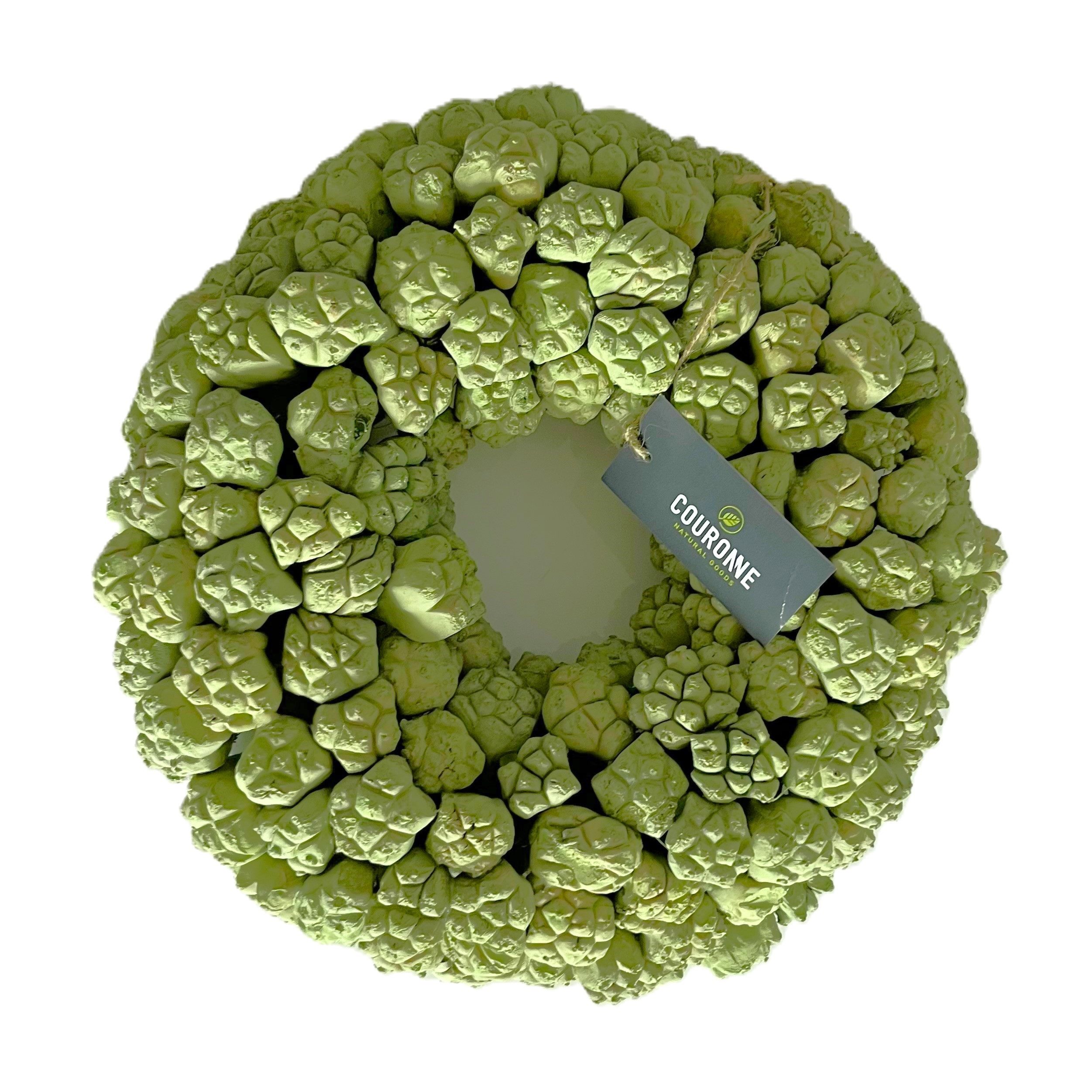 Couronne Dekokranz Kranz Deko Hängekranz Grün Salbei Farben Naturmaterialien 30 cm, Naturmaterialien in Handarbeit gefertigt