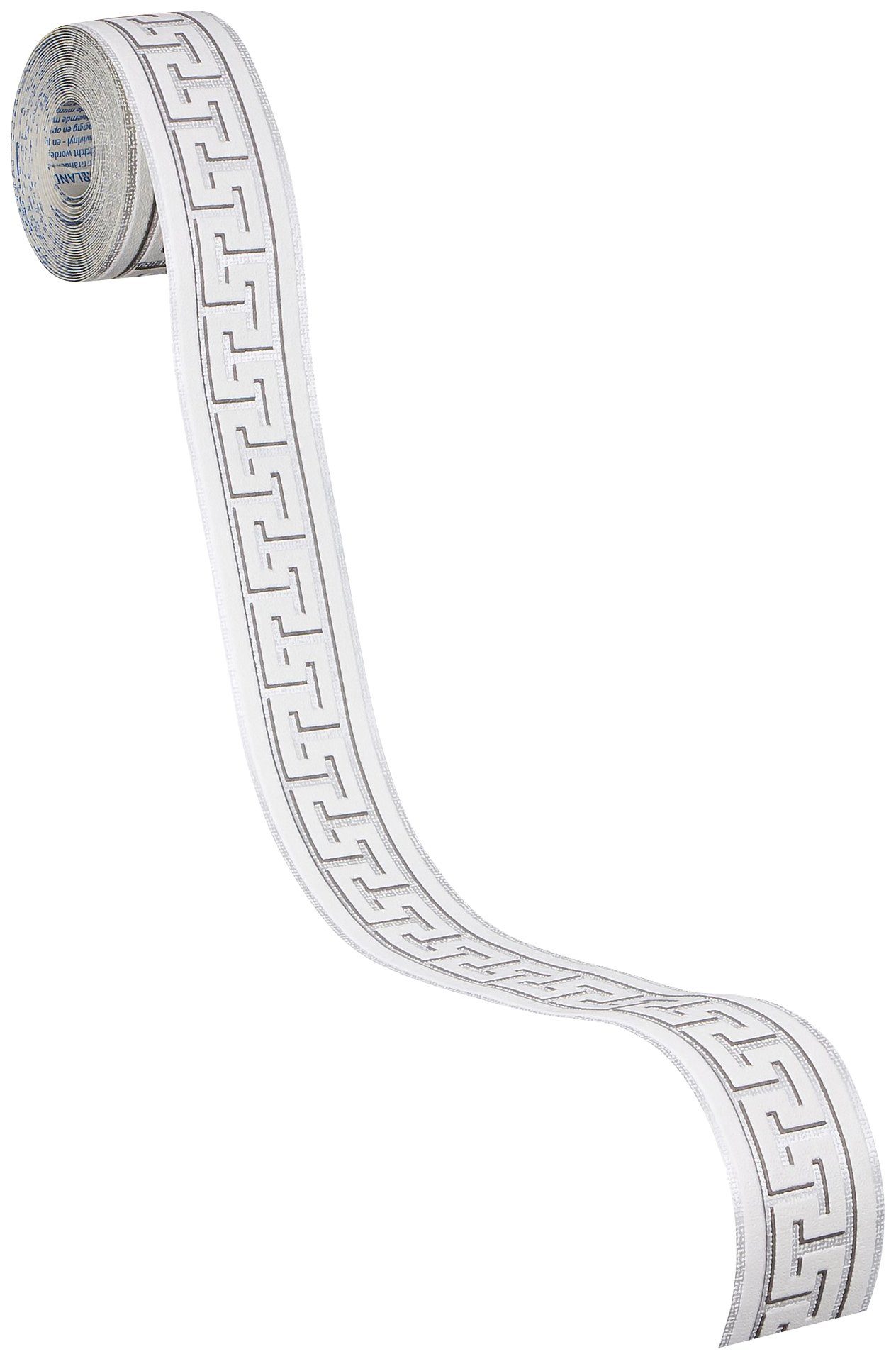A.S. Création Bordüre Only Borders, aufgeschäumt, Antikoptik, grafisch, geometrisch, Bordüre Grafik Metallic geometrisch Mäander selbstklebend modern Optik