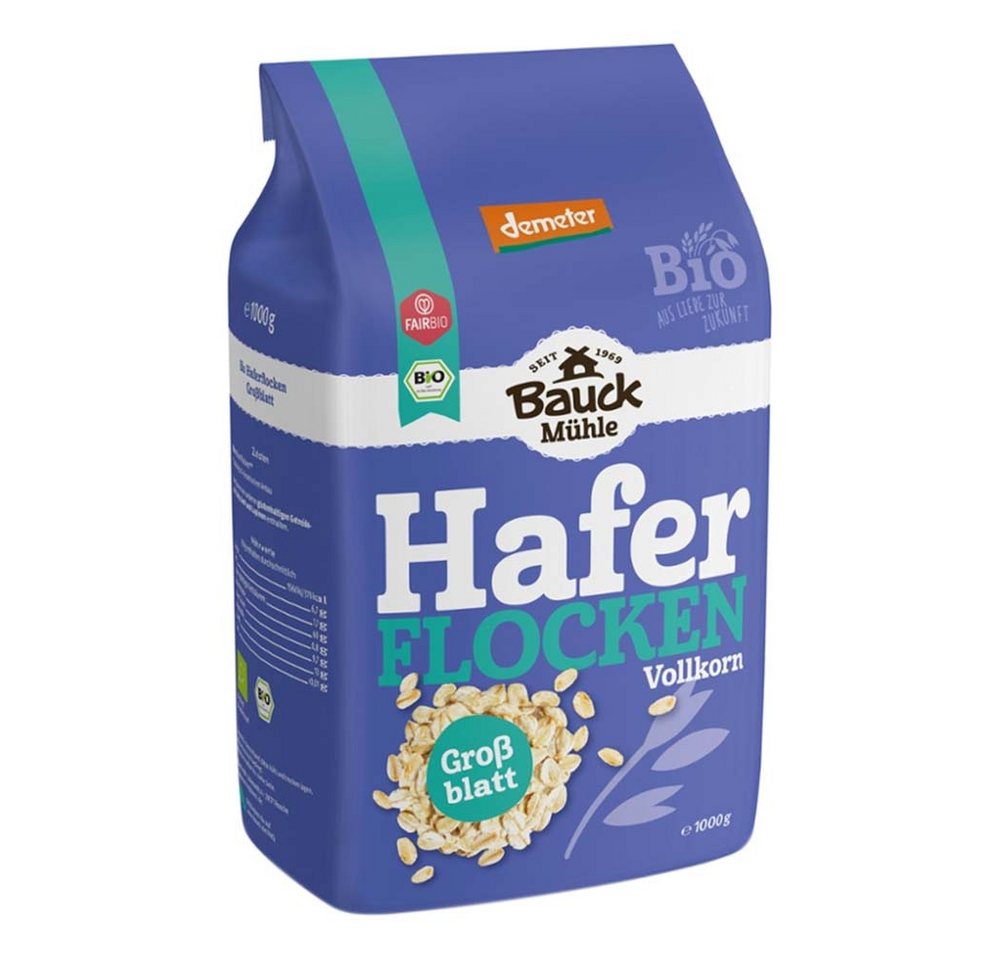 Bauck Mühle Cerealien Haferflocken - Großblatt demeter 1kg