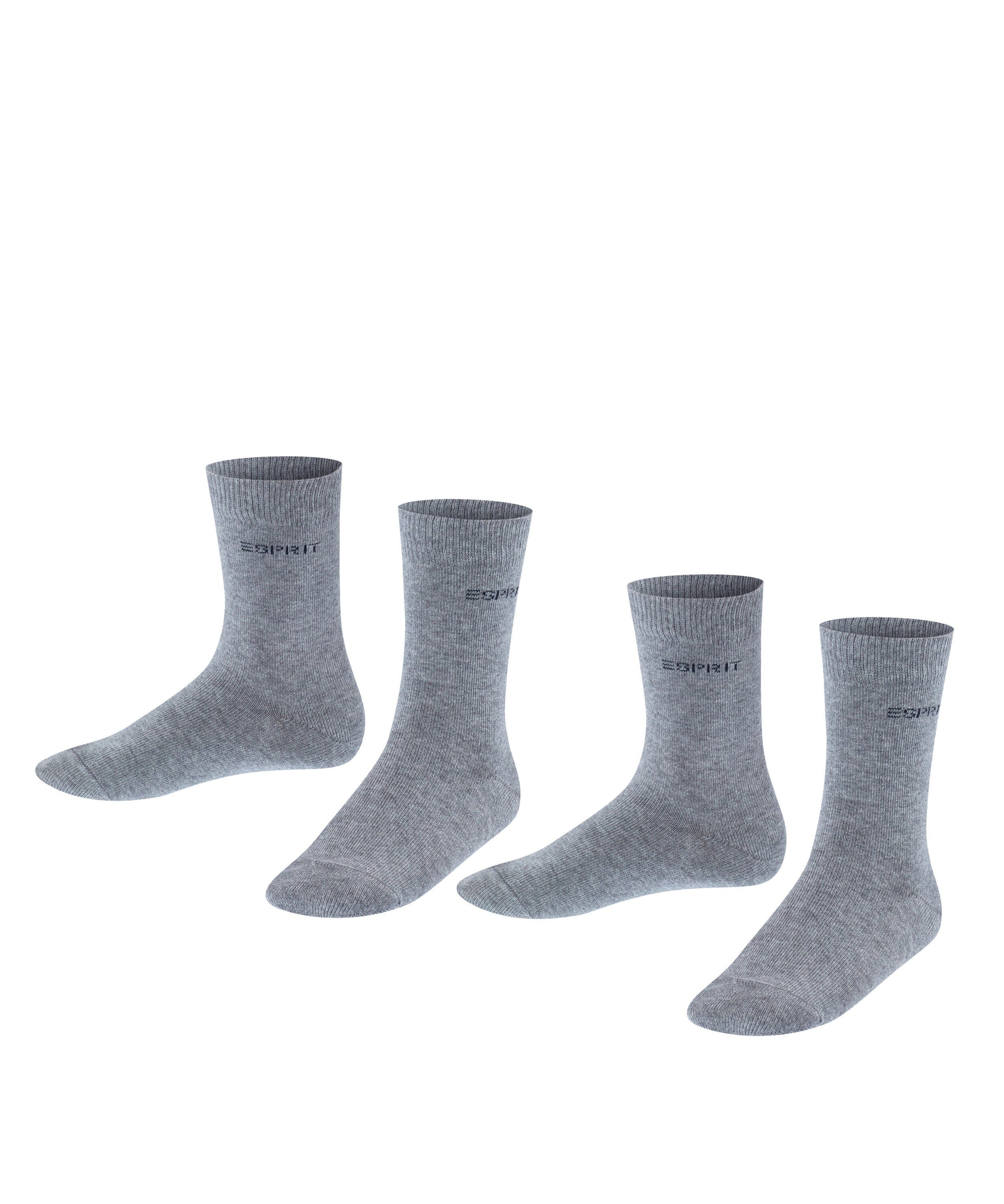 Esprit Socken Foot Logo 2-Pack (2-Paar) light greymel. (3390)