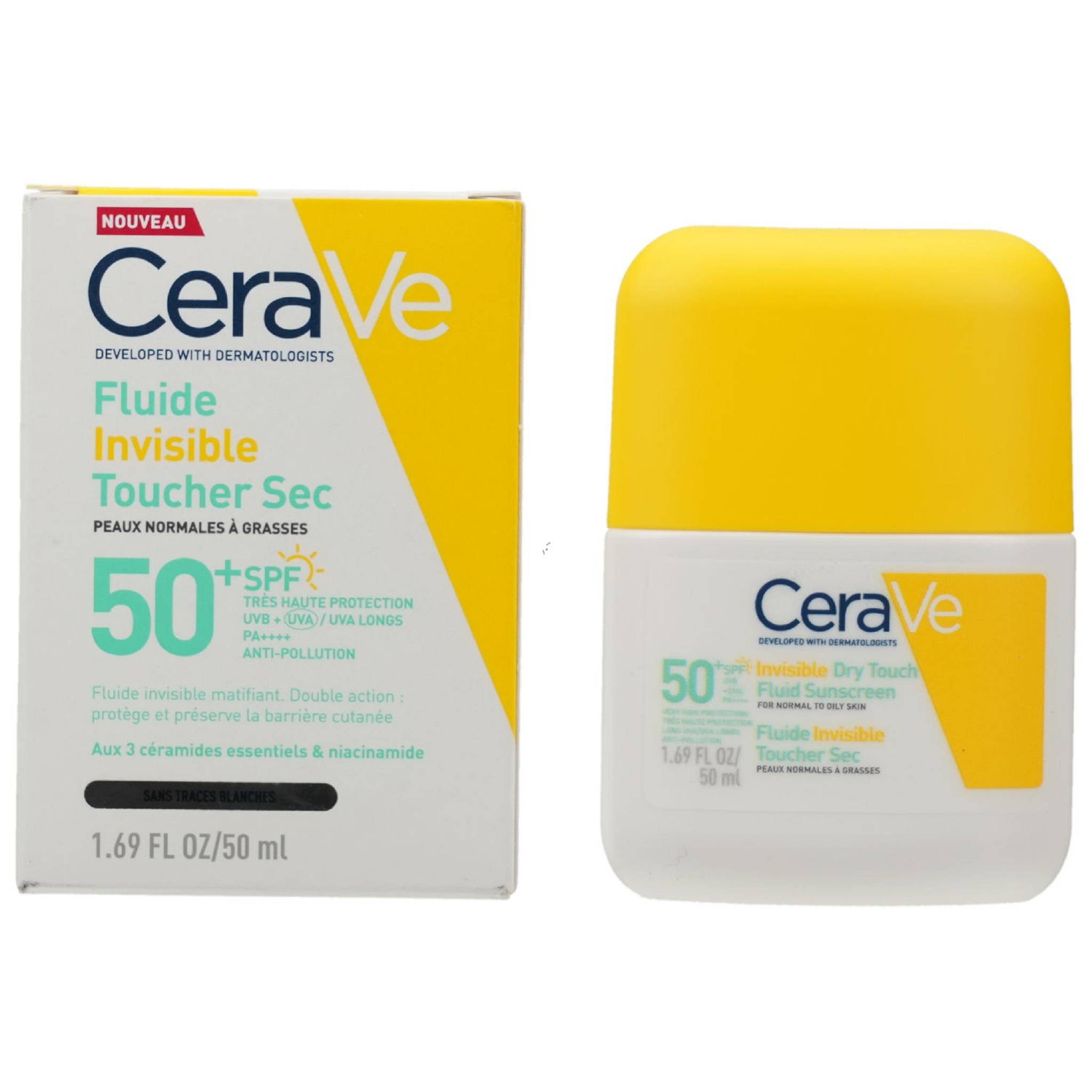 CeraVe Sonnenschutzcreme CERAVE Sonnenschutz Fluid Invisi.mattier.SPF 50+ 50ml PZN 20115679