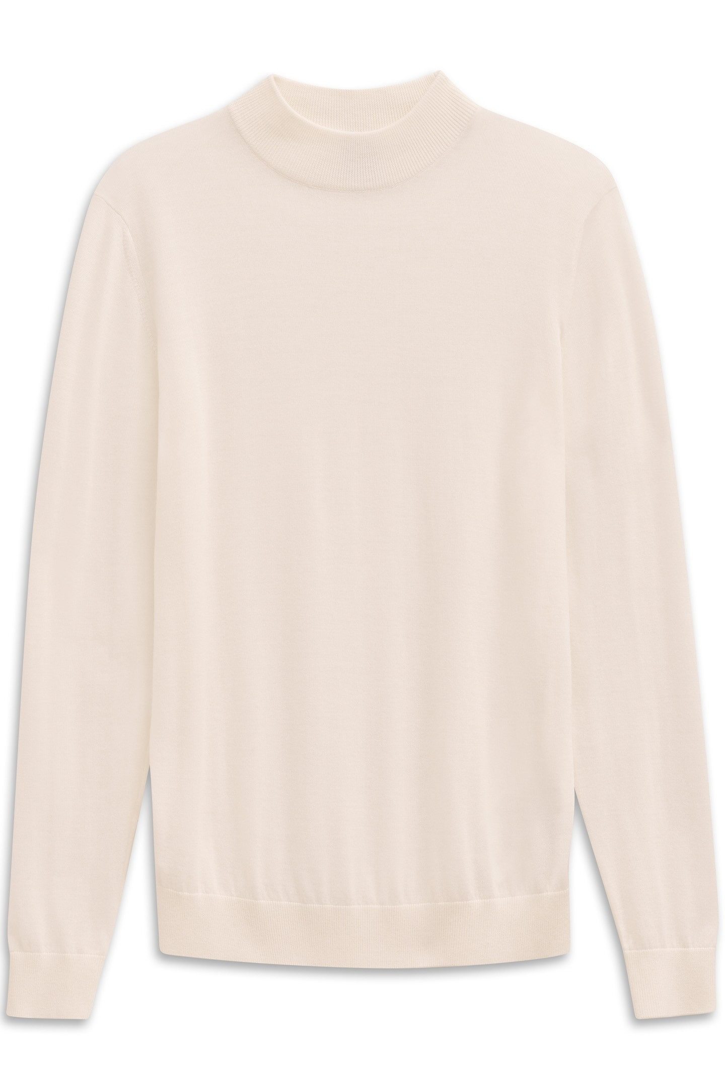 bugatti Rollkragenpullover Regular Fit aus Merino-Wolle-Seide-Mix