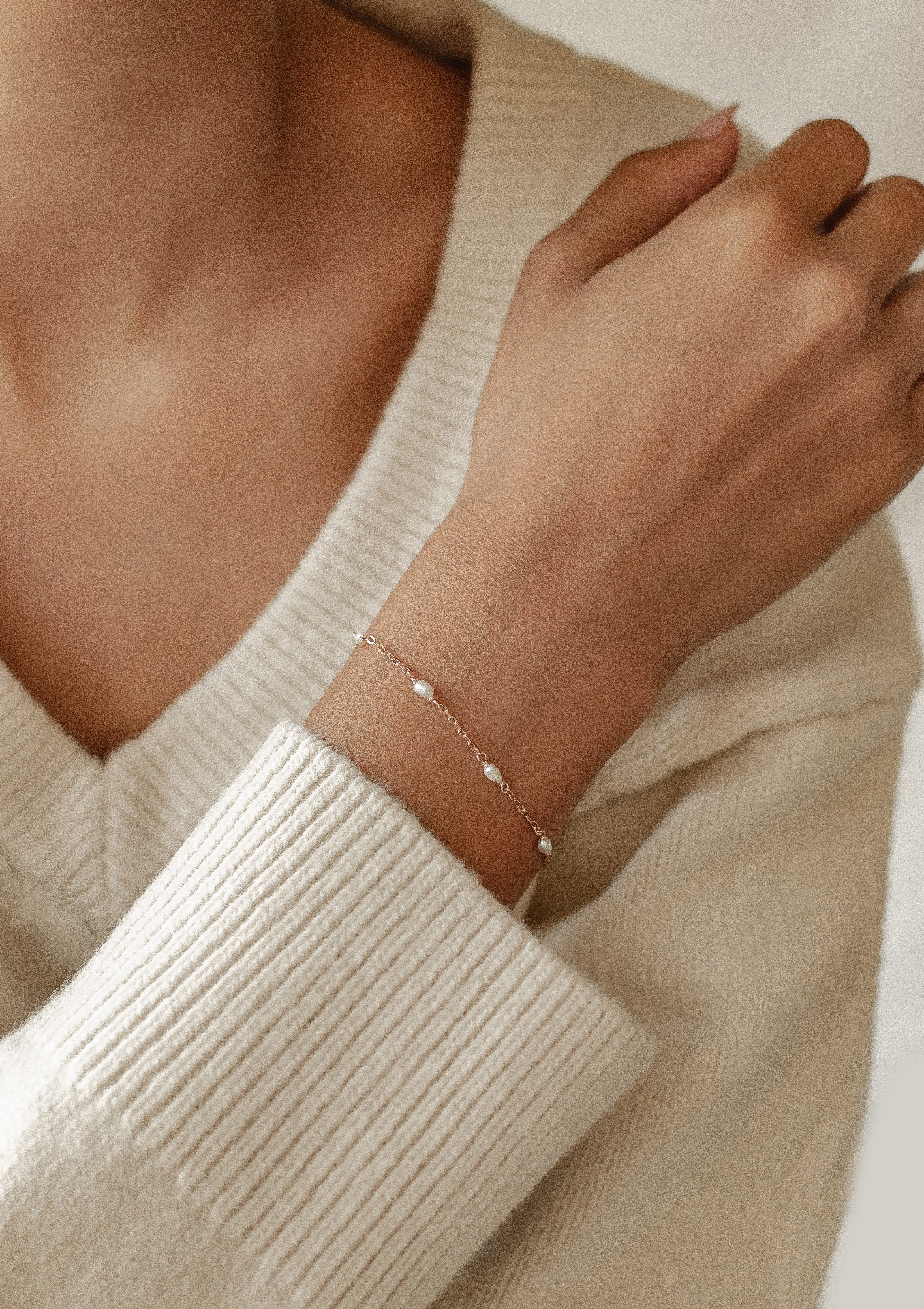 Hey Happiness Perlenarmband Süßwasserperlen Roségold 18K günstig online kaufen