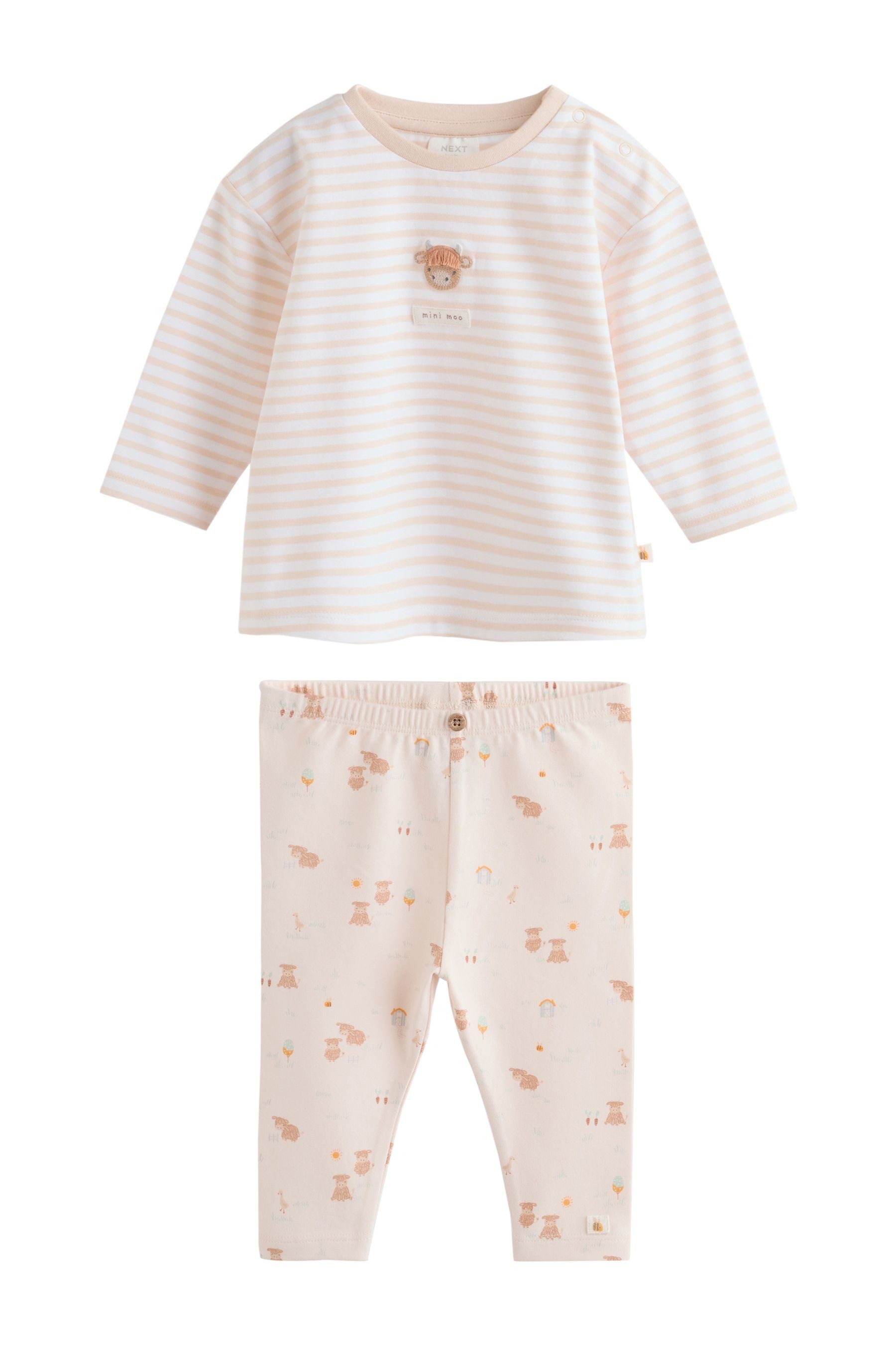 Next Langarmshirt & Leggings Baby Oberteil und Leggings im Set (2-tlg)